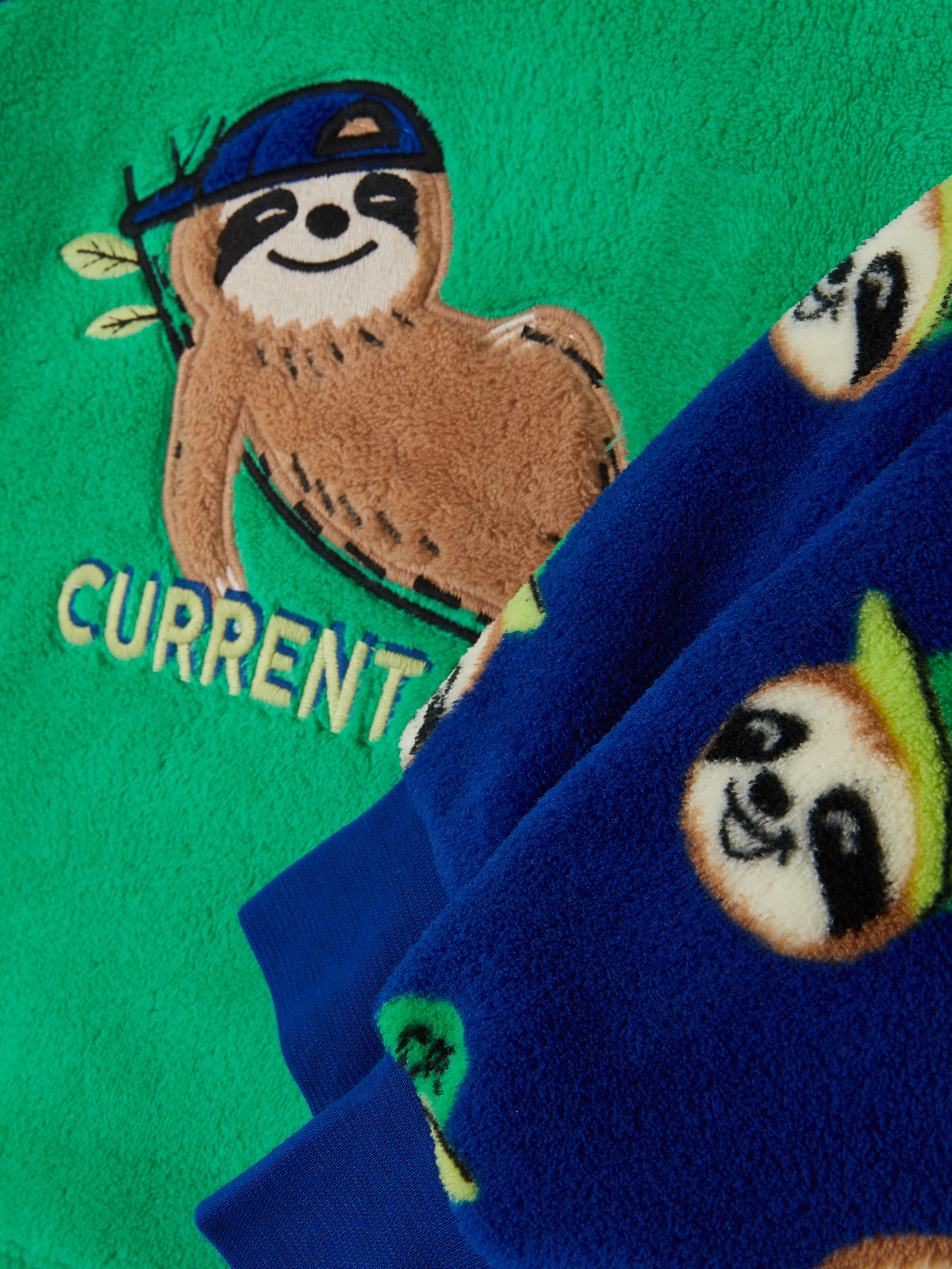 1.5-8yrs | Sloth Graphic Fleece Pyjamas