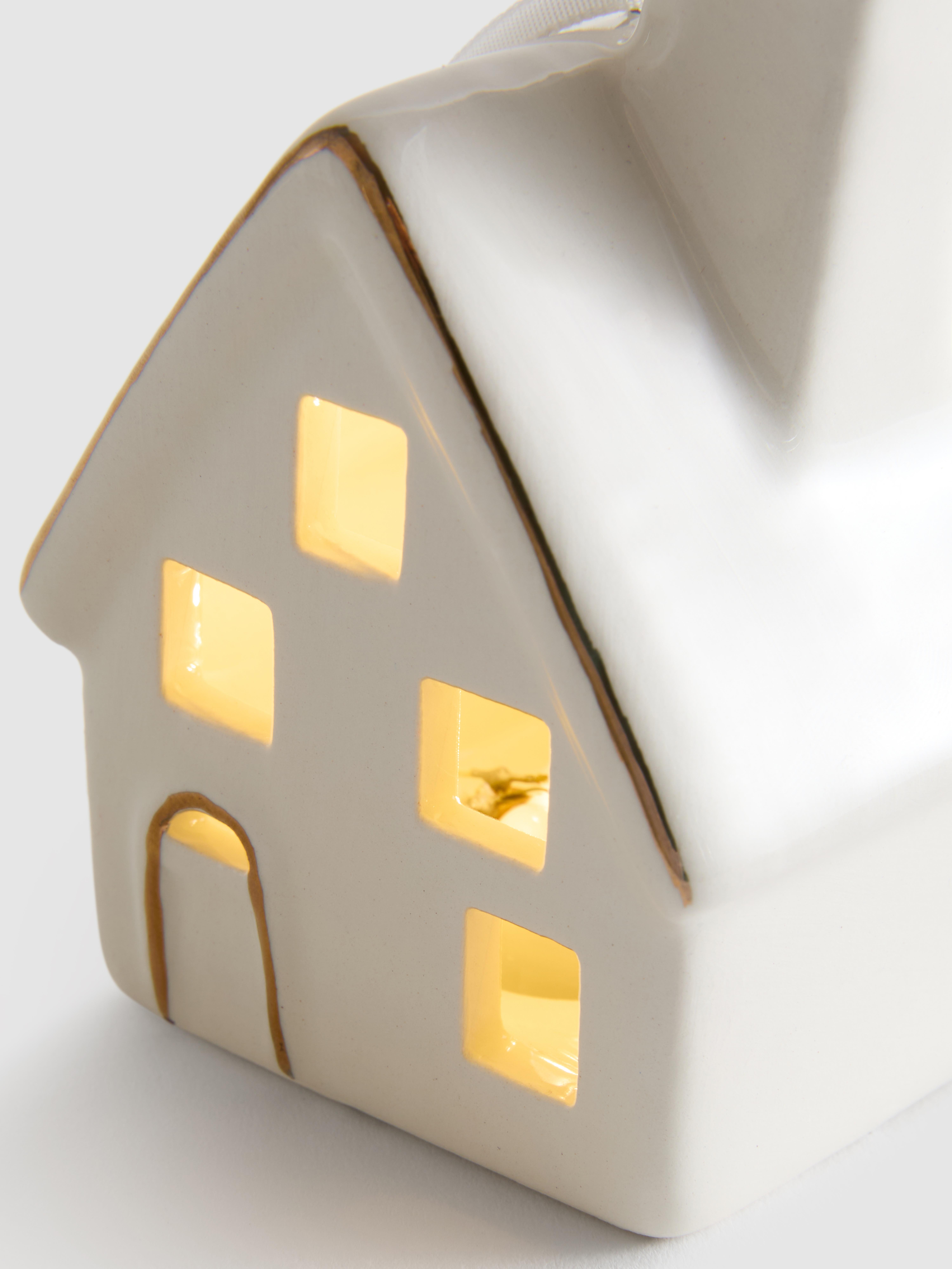 LED House Ceramic Christmas Decoration