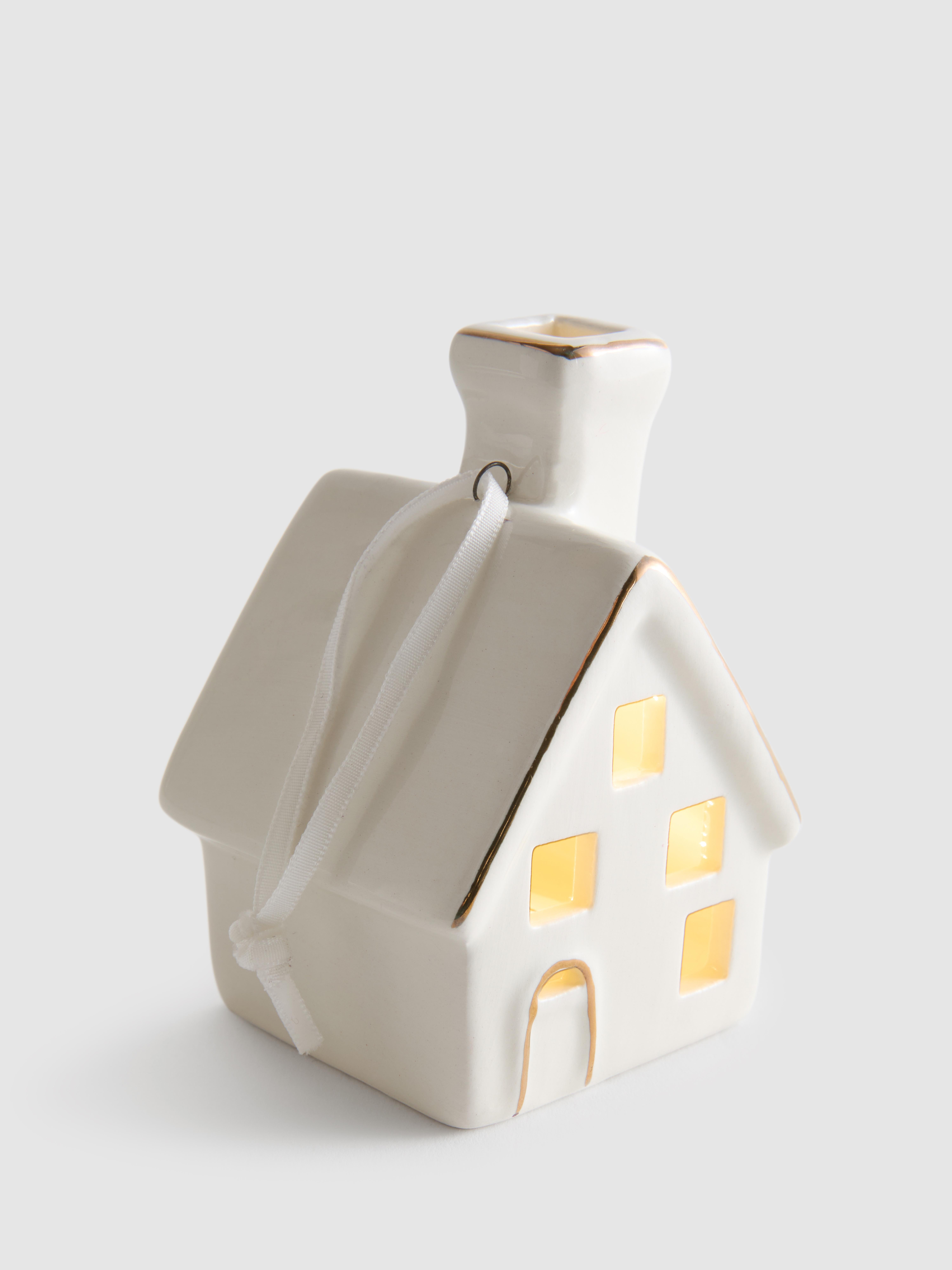 LED House Ceramic Christmas Decoration
