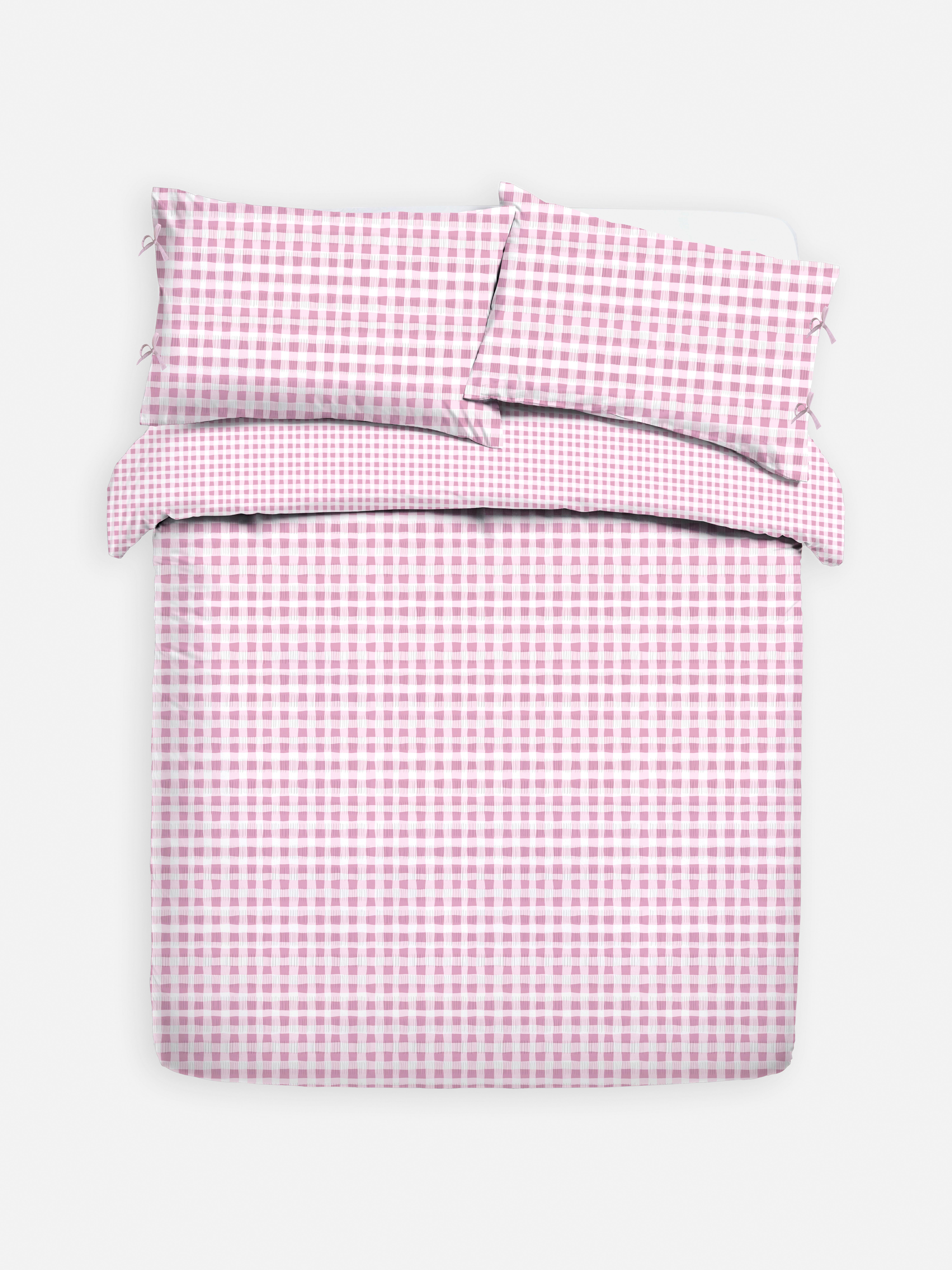 Conjunto capa edredão casal guingão Seersucker