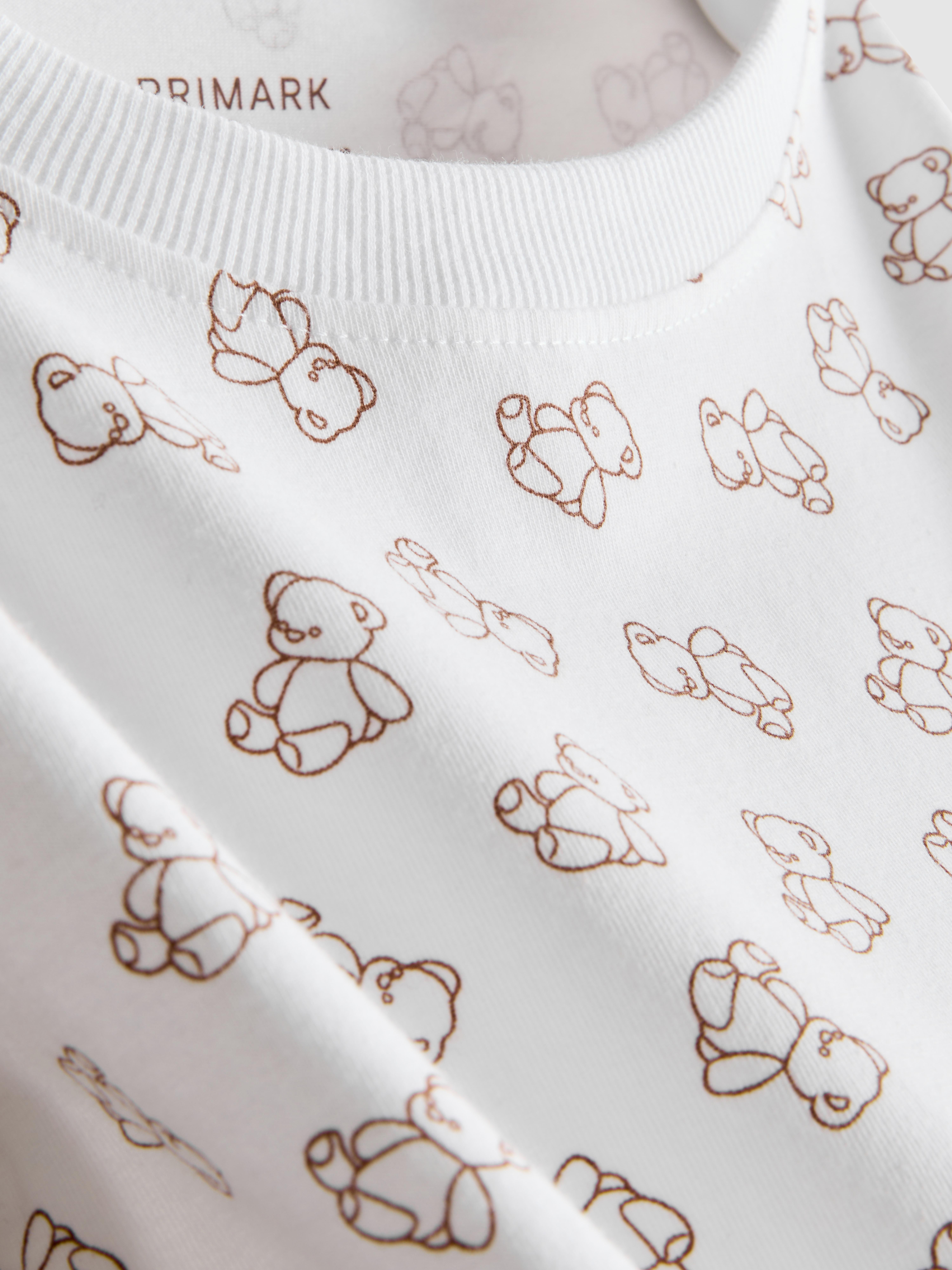 Cotton Teddy Print Pajama Set