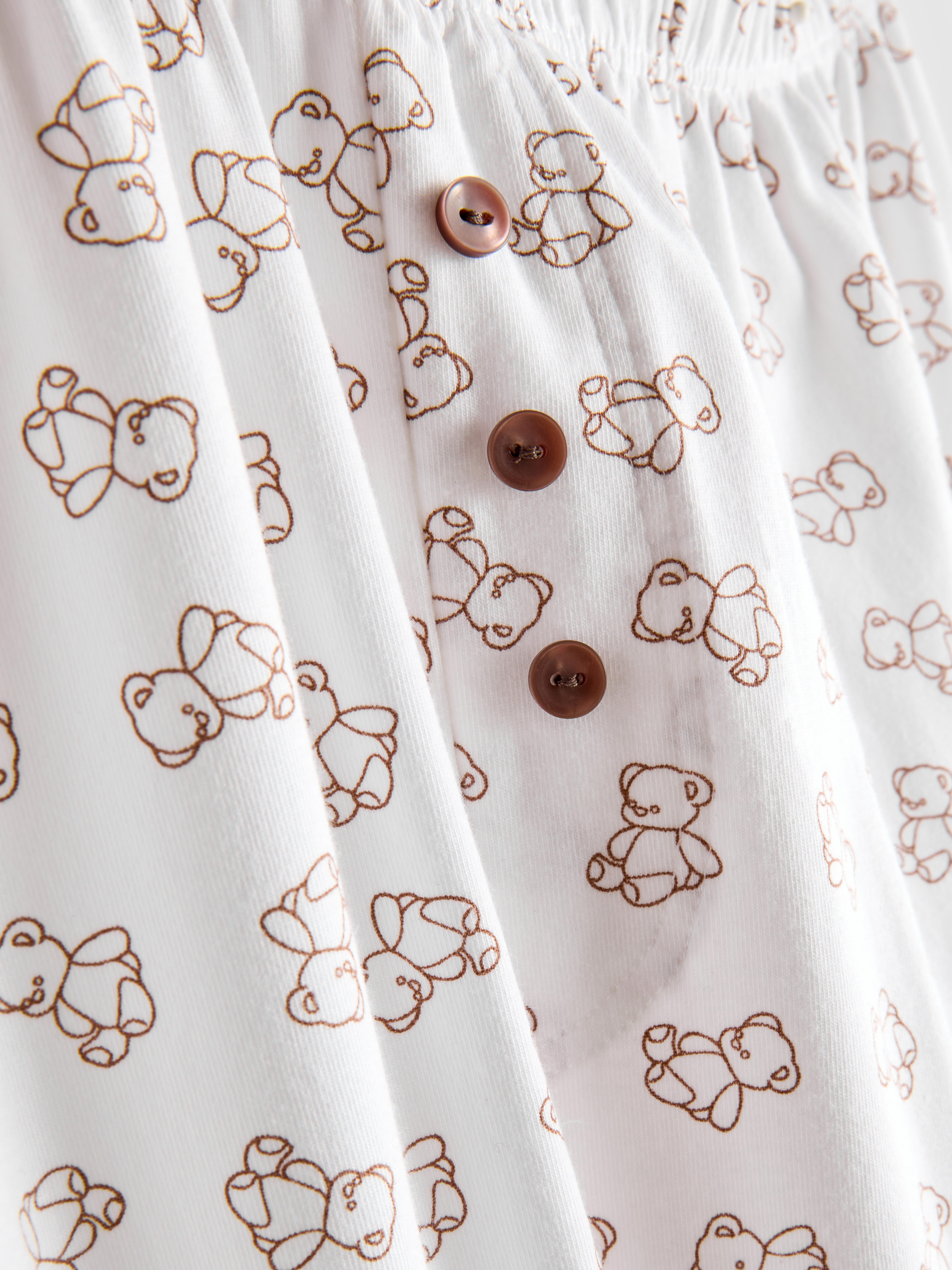 Cotton Teddy Print Pajama Set