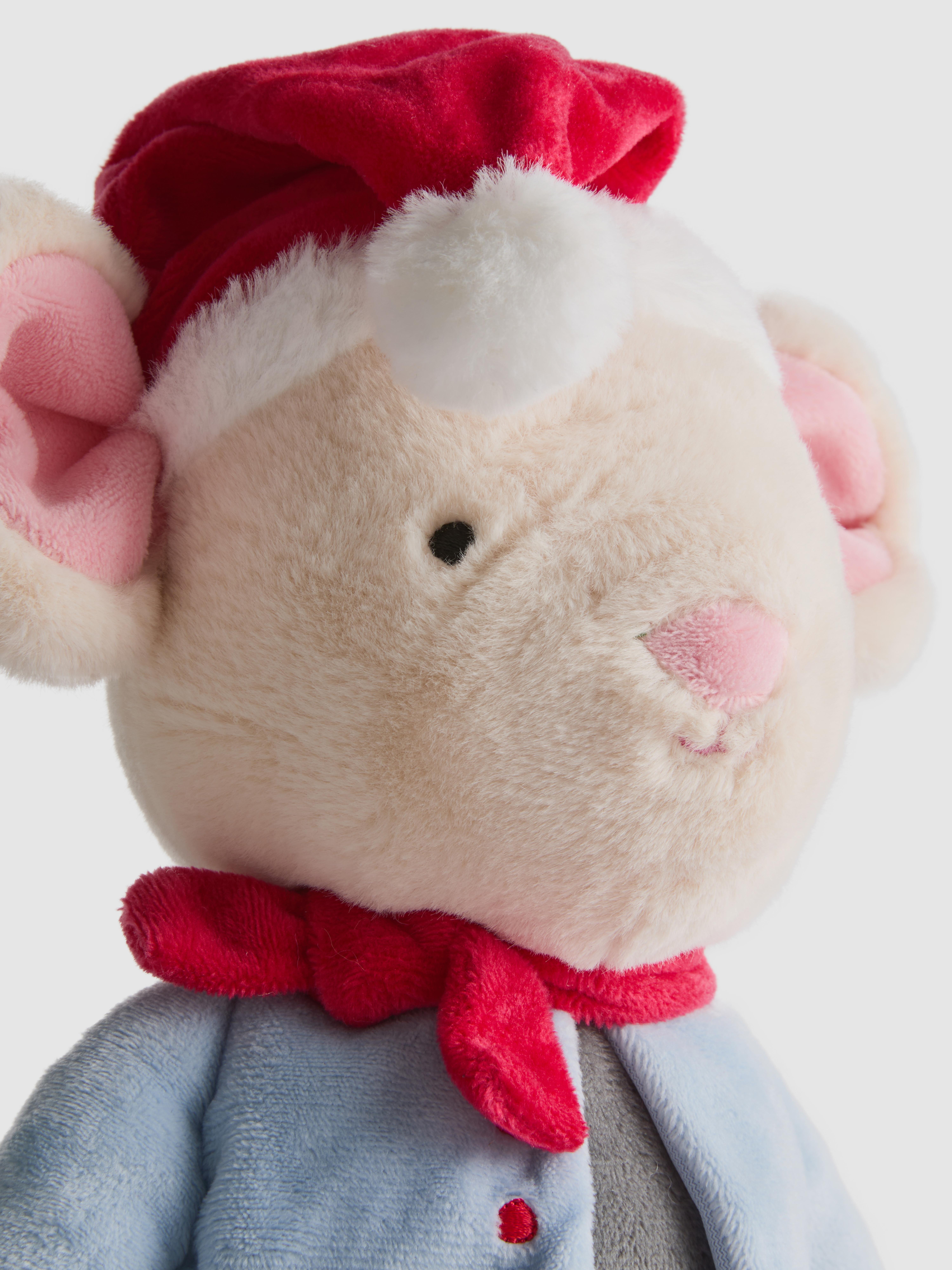 Décoration d'étagère de Noël en peluche souris