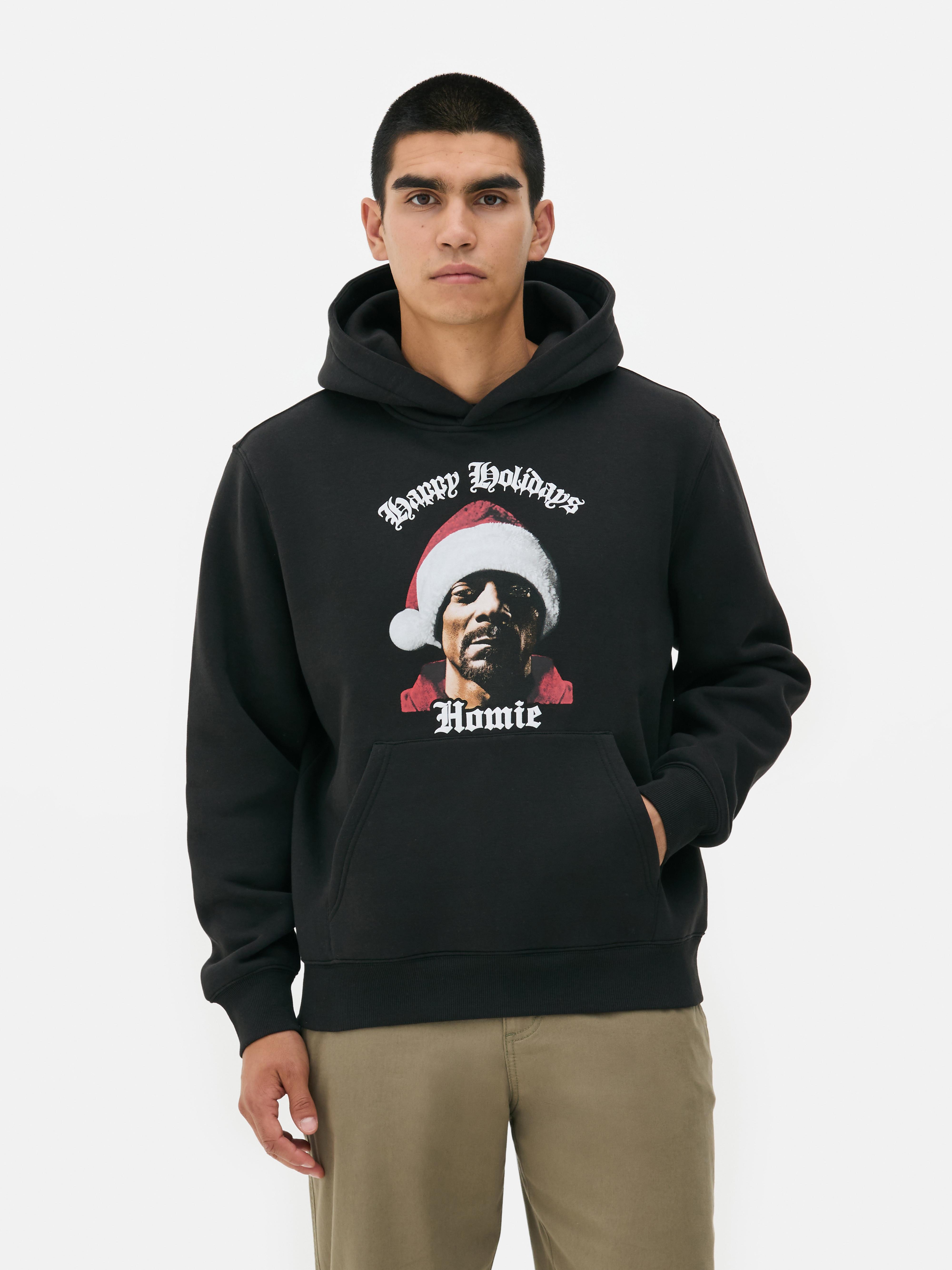 Świąteczna bluza z kapturem z motywem Snoop Dogga