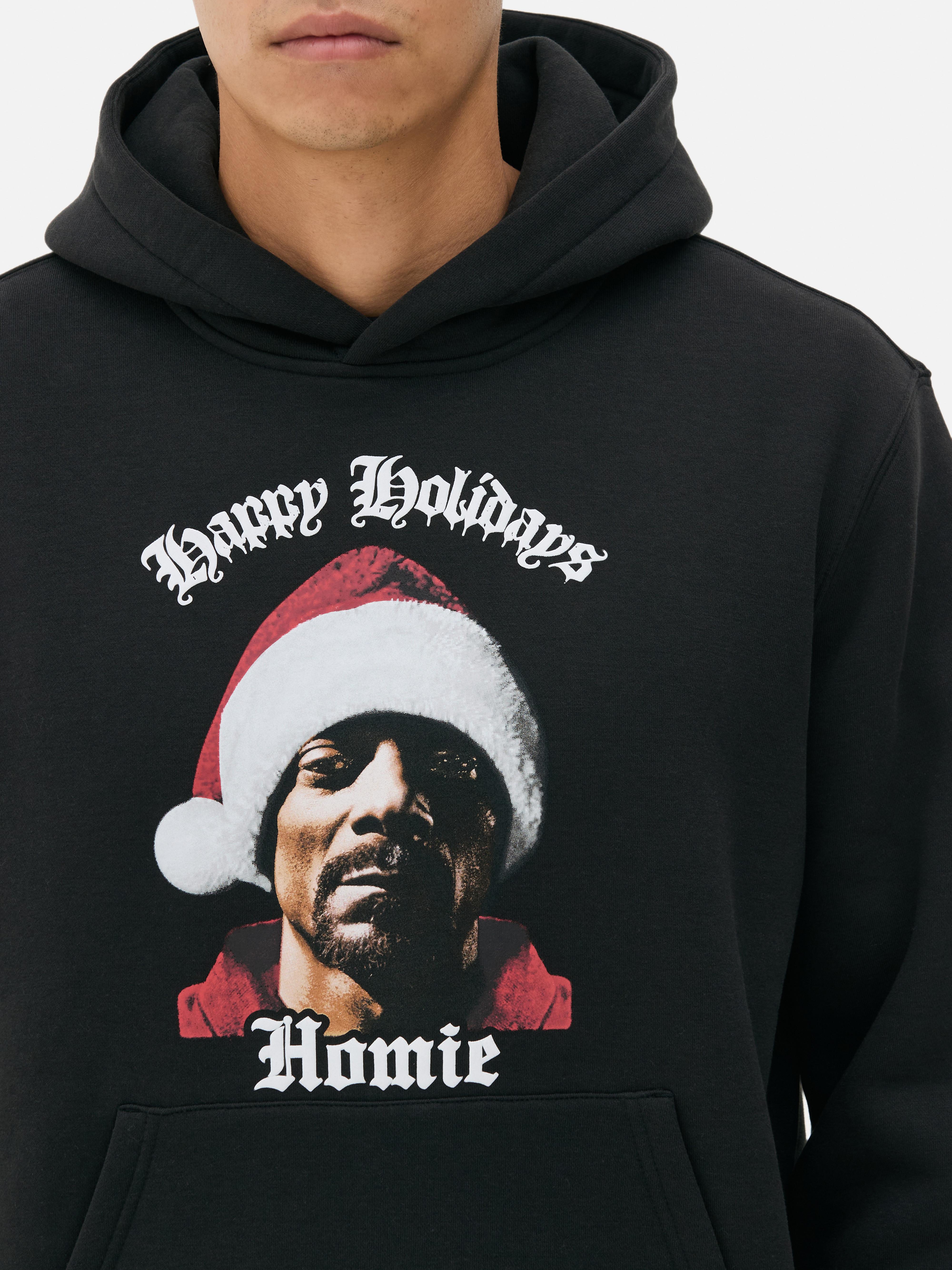 Świąteczna bluza z kapturem z motywem Snoop Dogga