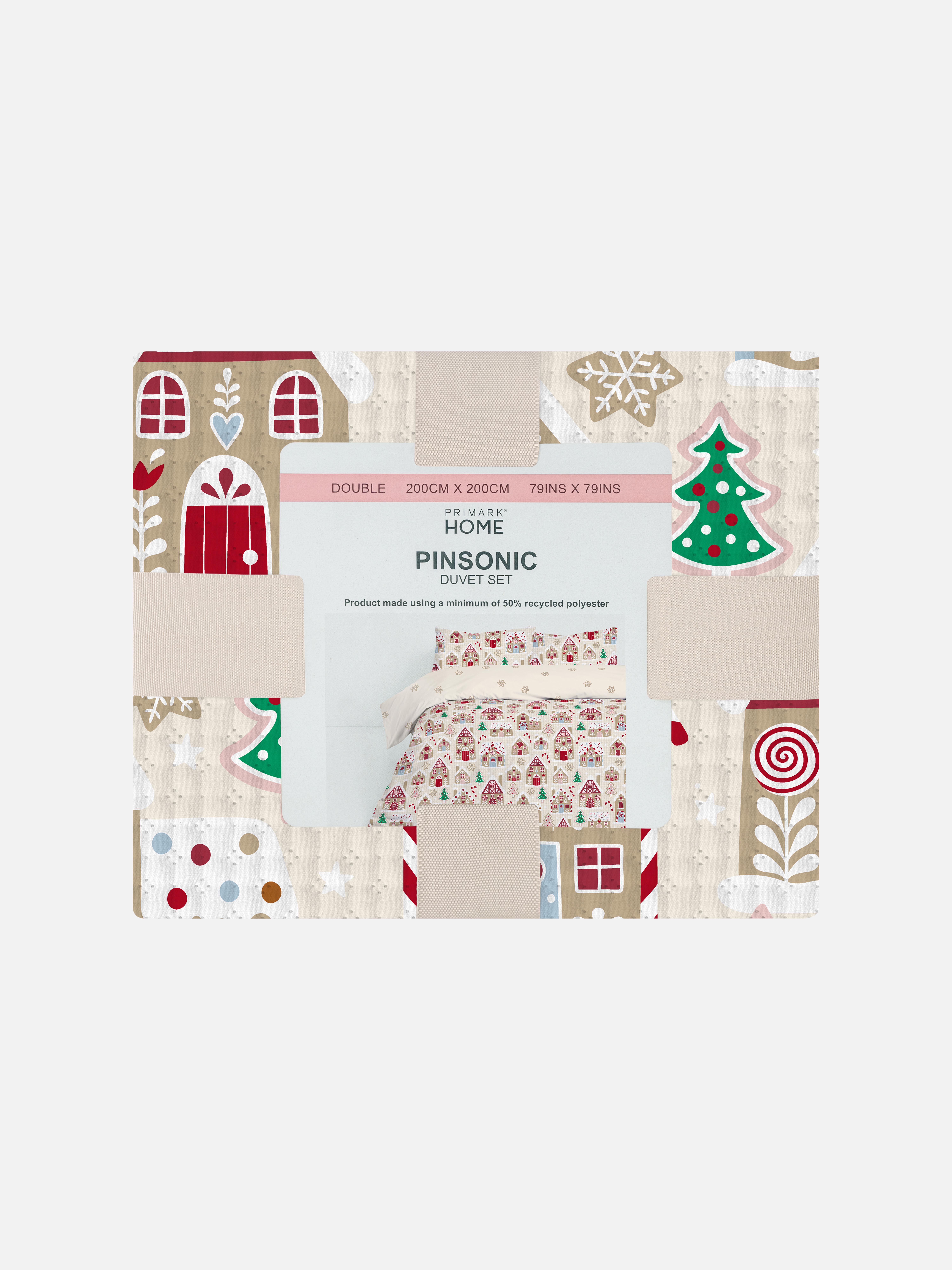 Conjunto capa edredão casal casa gengibre Natal