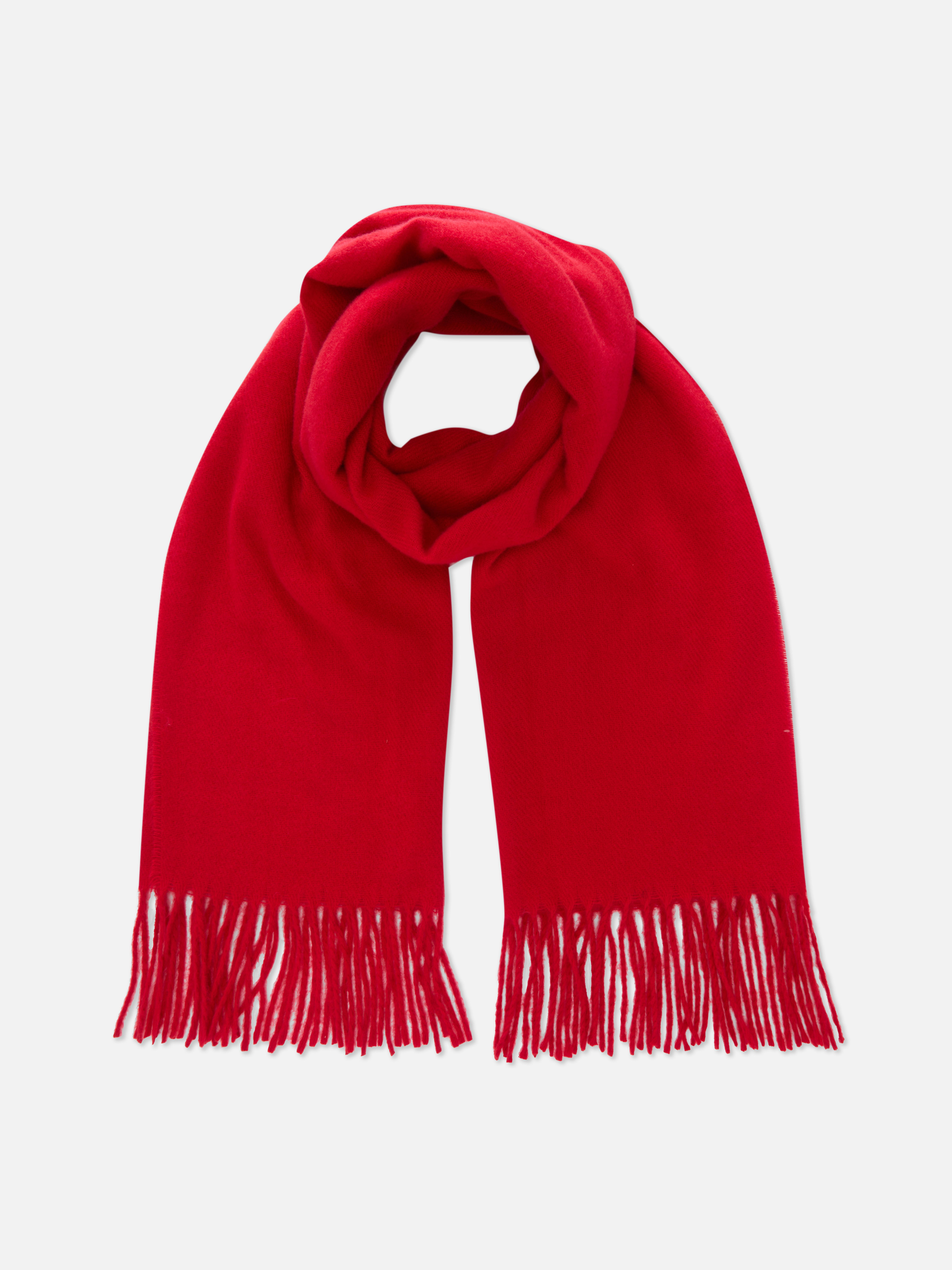 Écharpe à franges Essential Rouge