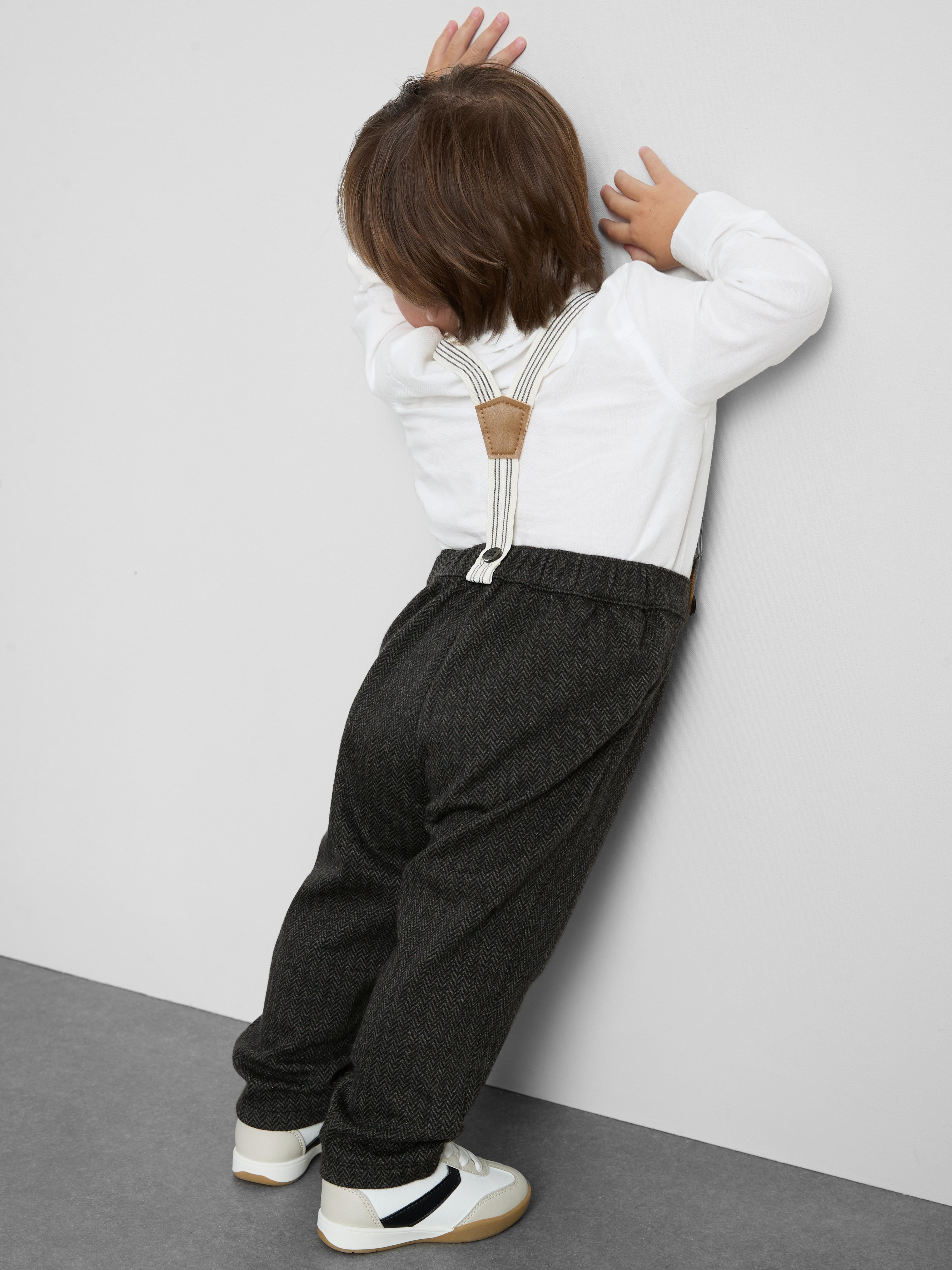 0-36 mois | Chemise, pantalon, bretelles et nœud papillon