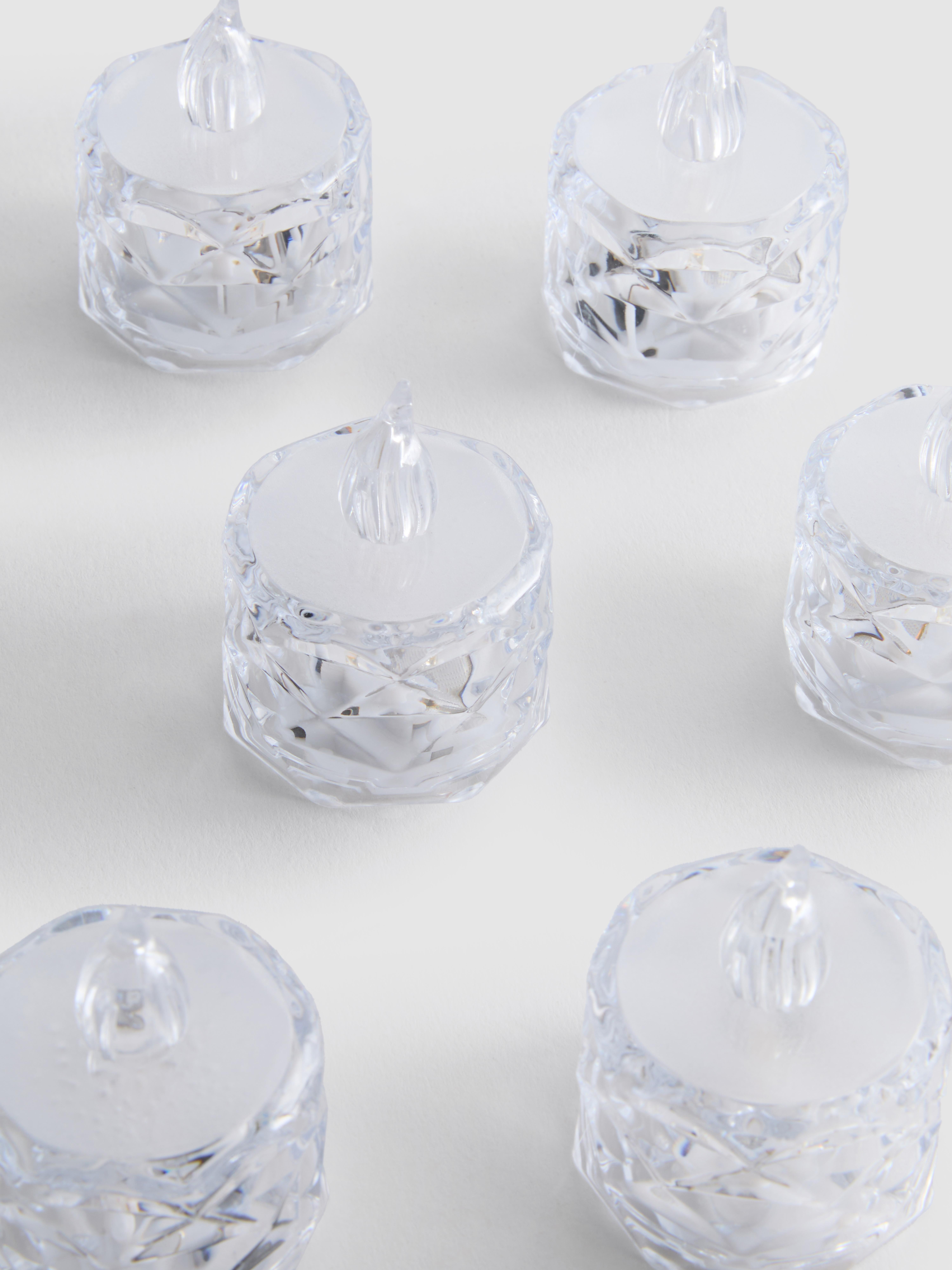 6pk Embossed LED Tealights