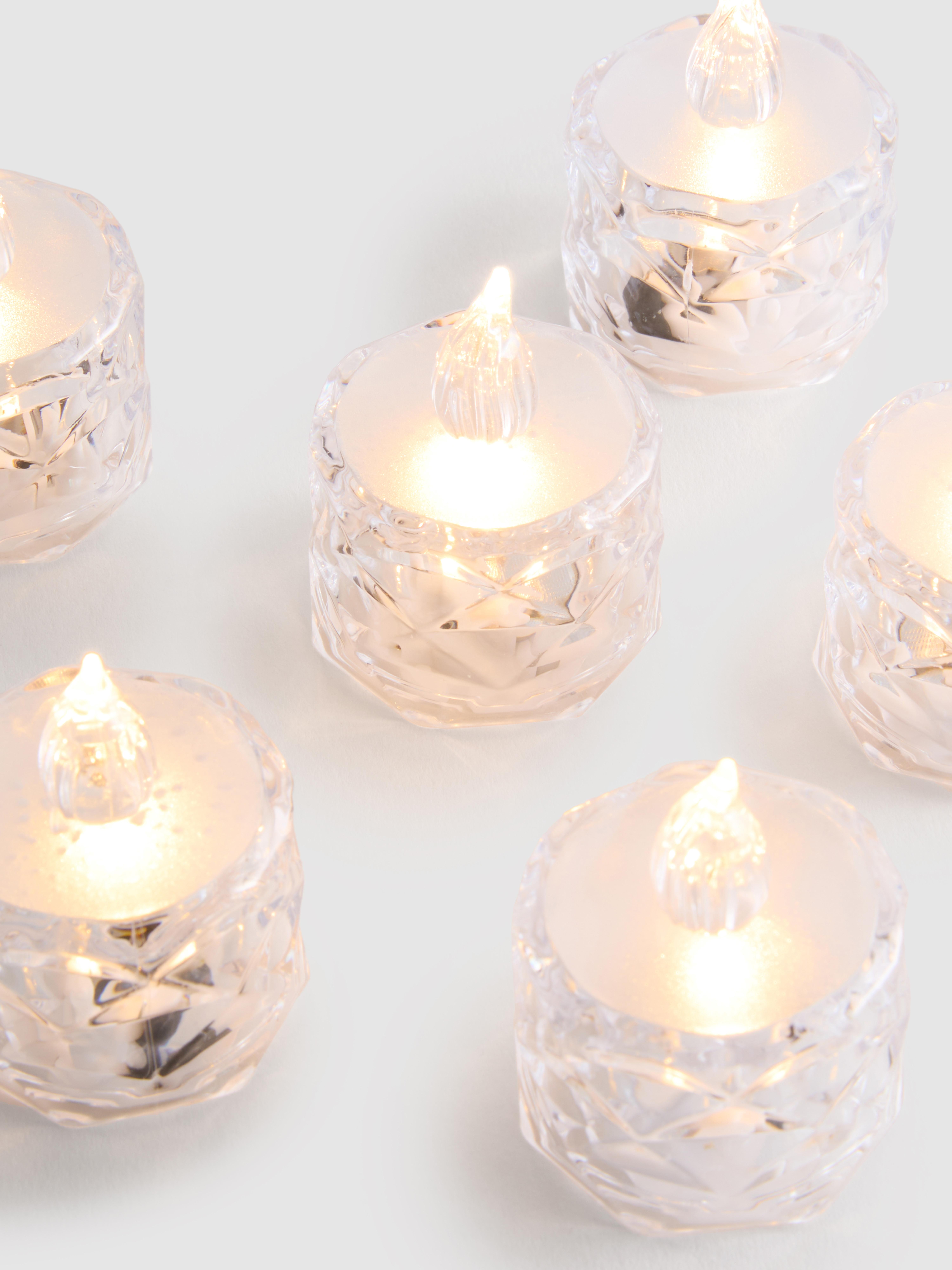 6pk Embossed LED Tealights