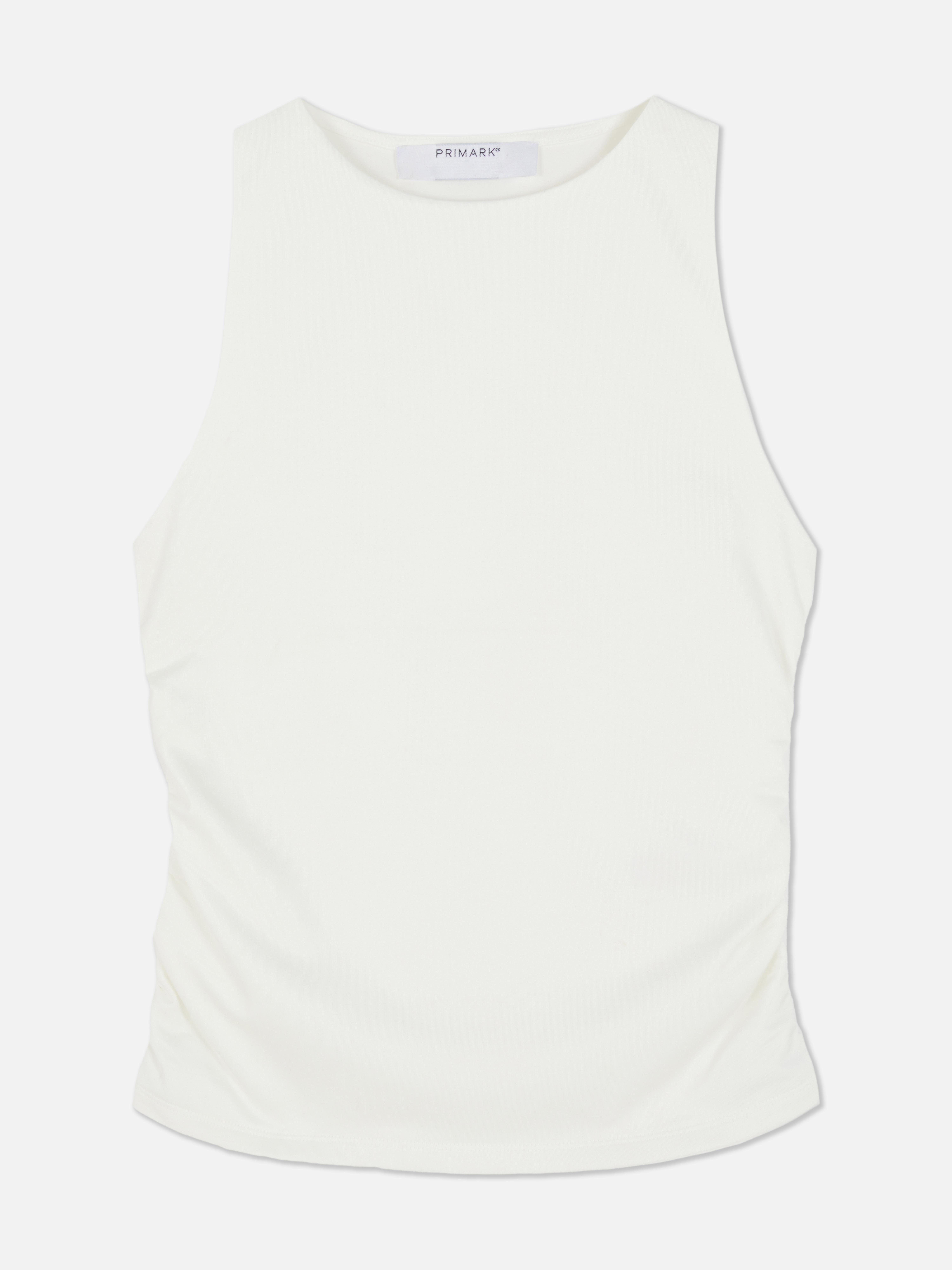 Sleeveless Ruched Side Top