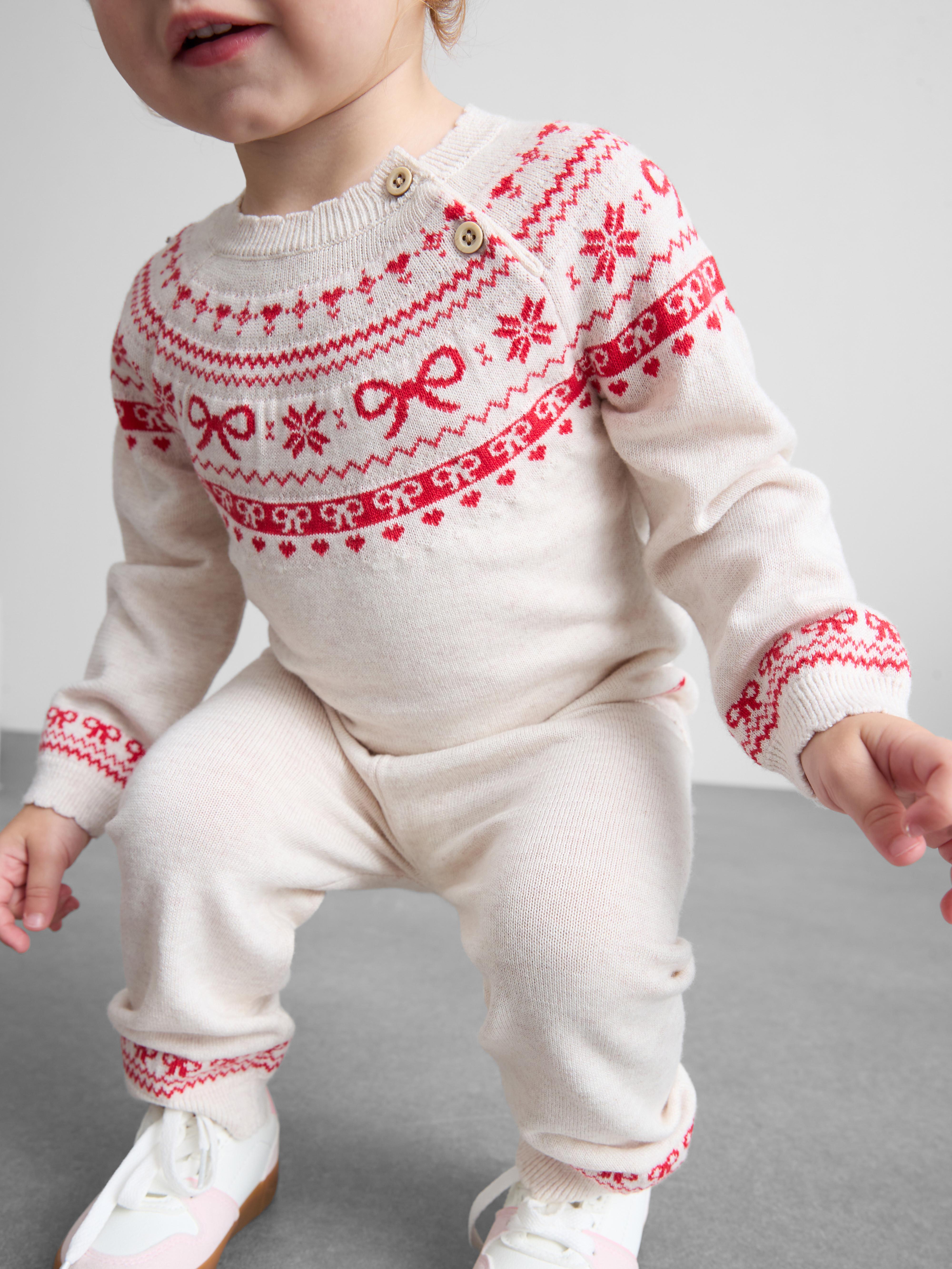 0-36mths | Fair Isle Jumper and Knit Leggings Set