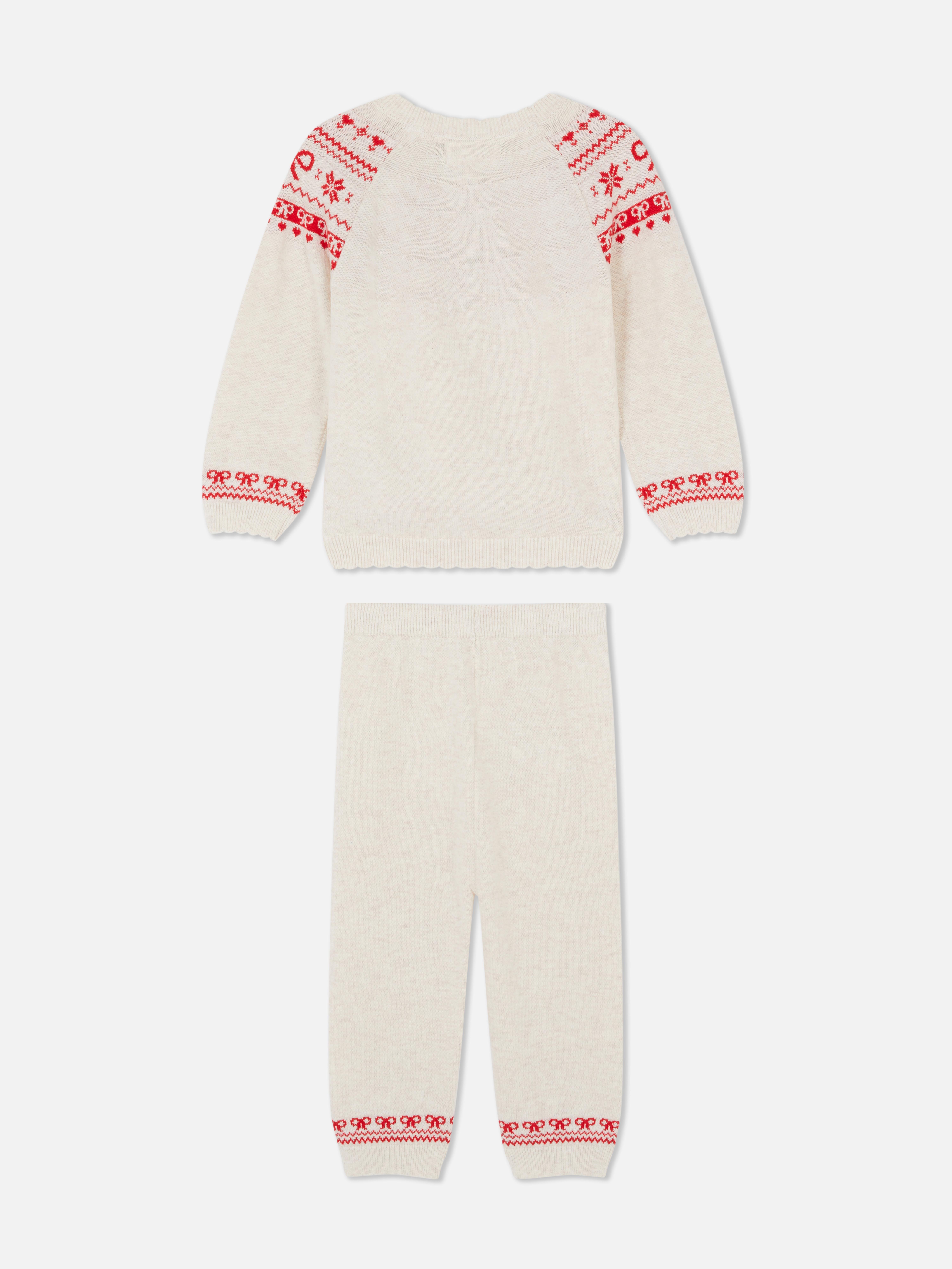 0-36mths | Fair Isle Jumper and Knit Leggings Set