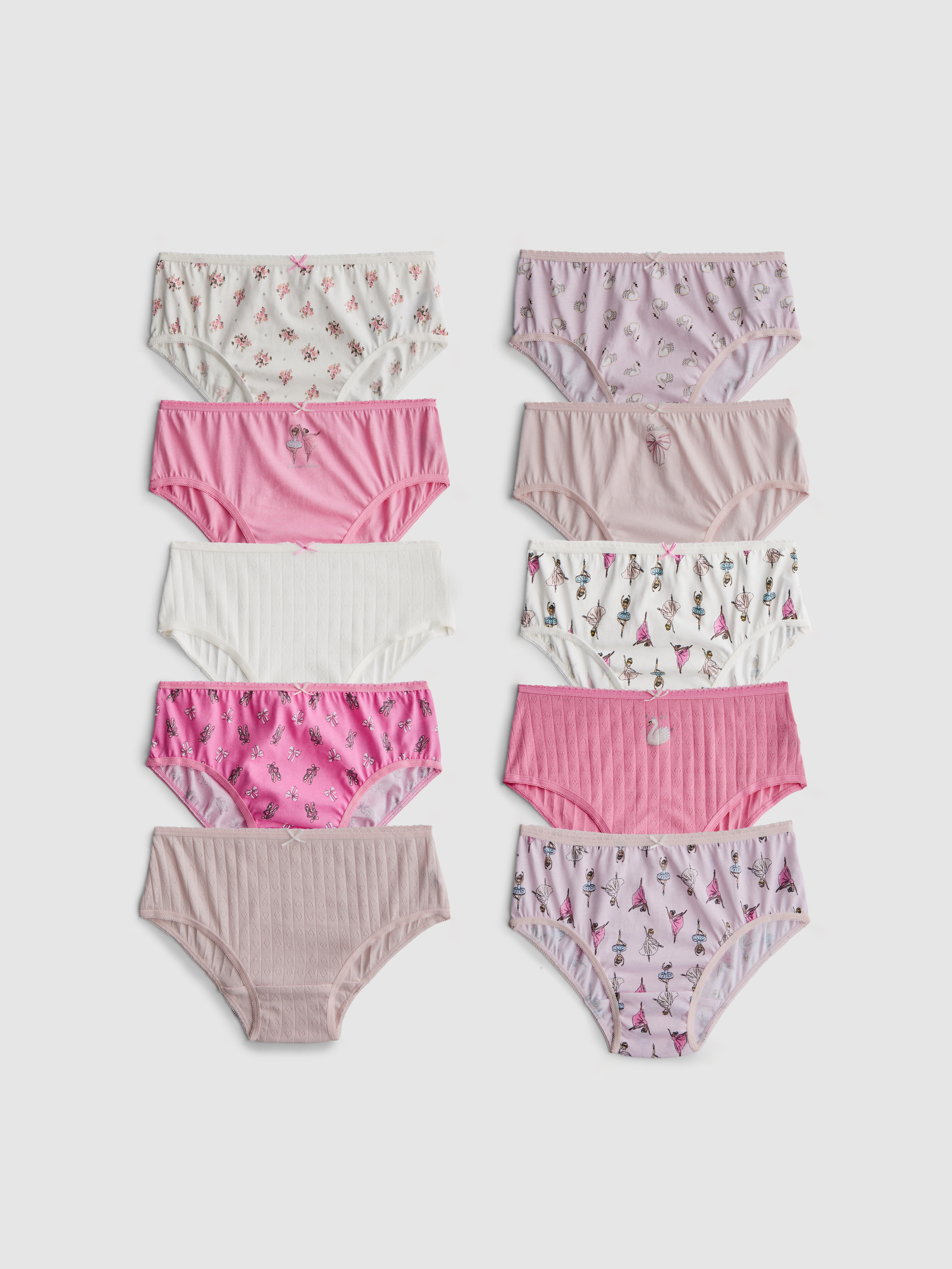 1,5-14 anos | Pack 10 cuecas gráficas bailarina