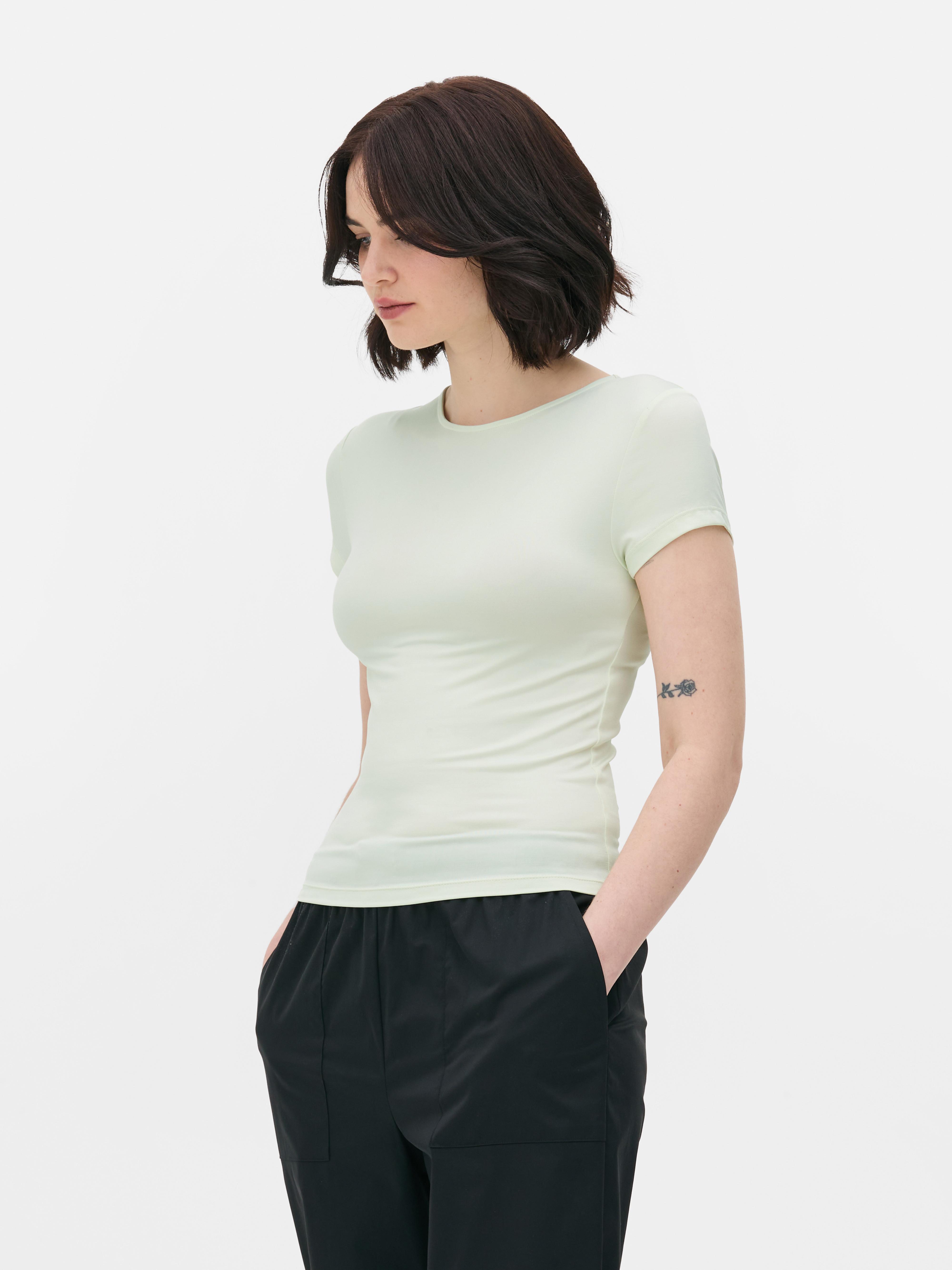 T-shirt à manches courtes effet seconde peau