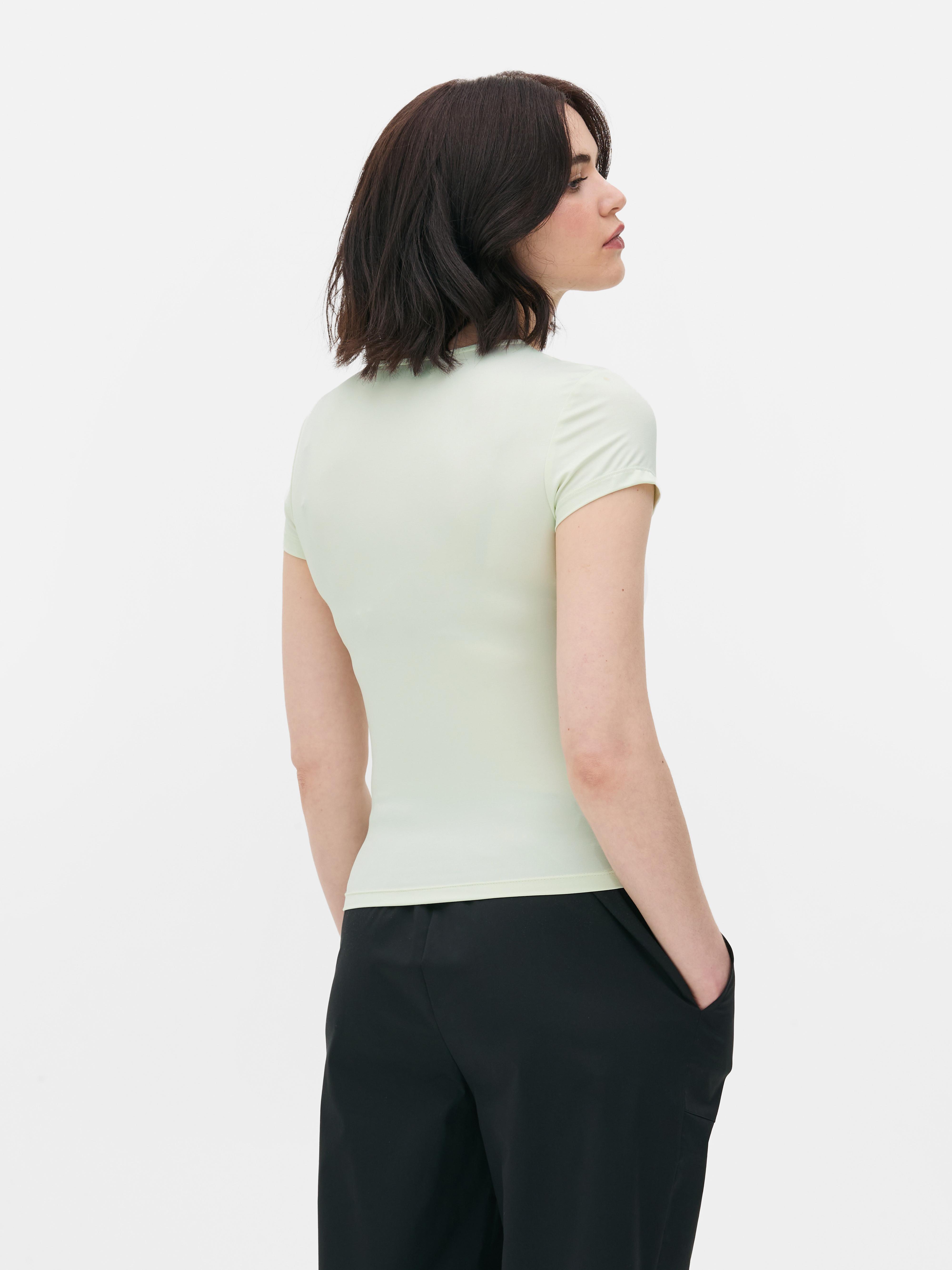 T-shirt à manches courtes effet seconde peau