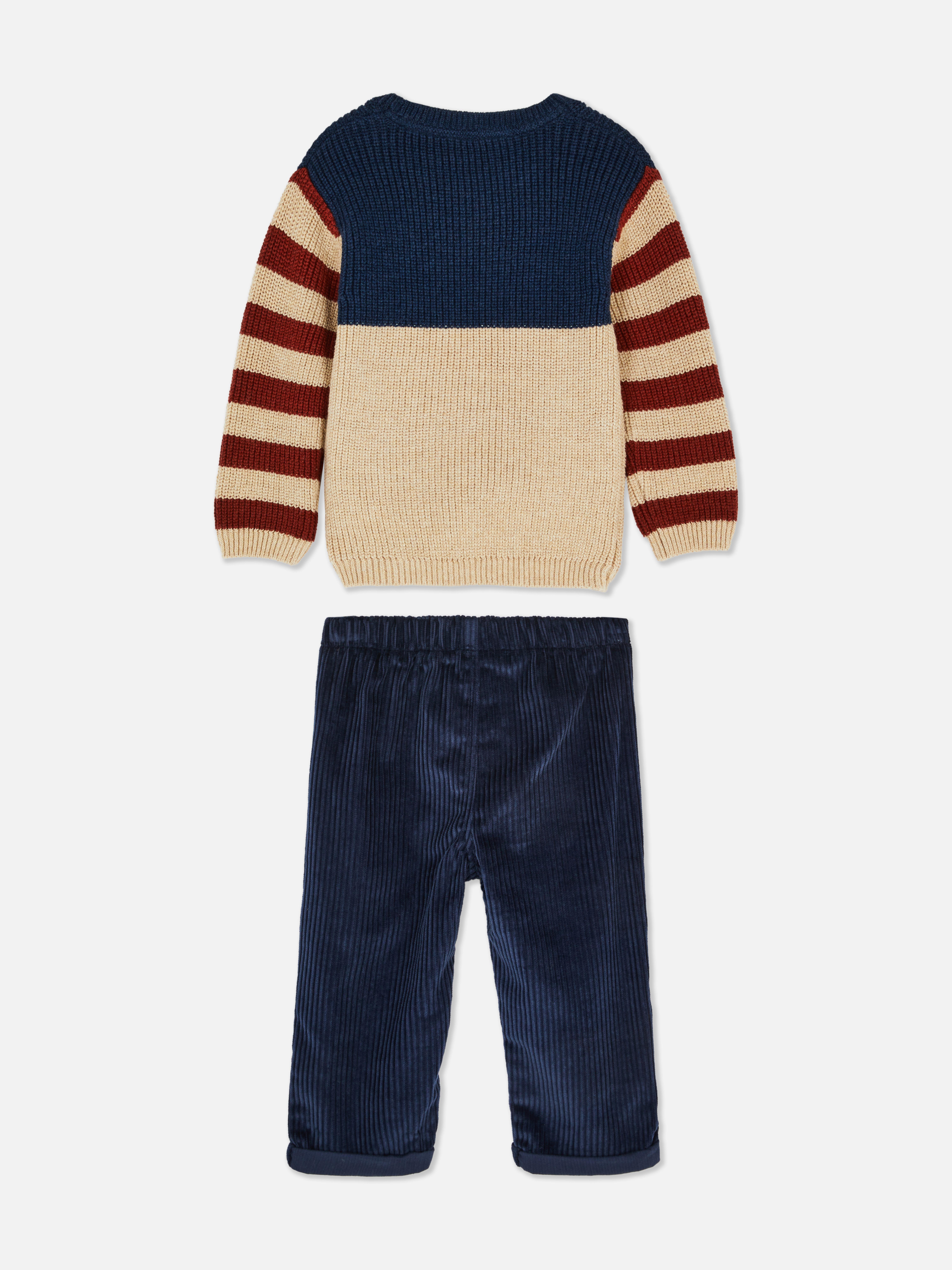0-36mths | Stripe Jumper and Corduroy Trousers Set