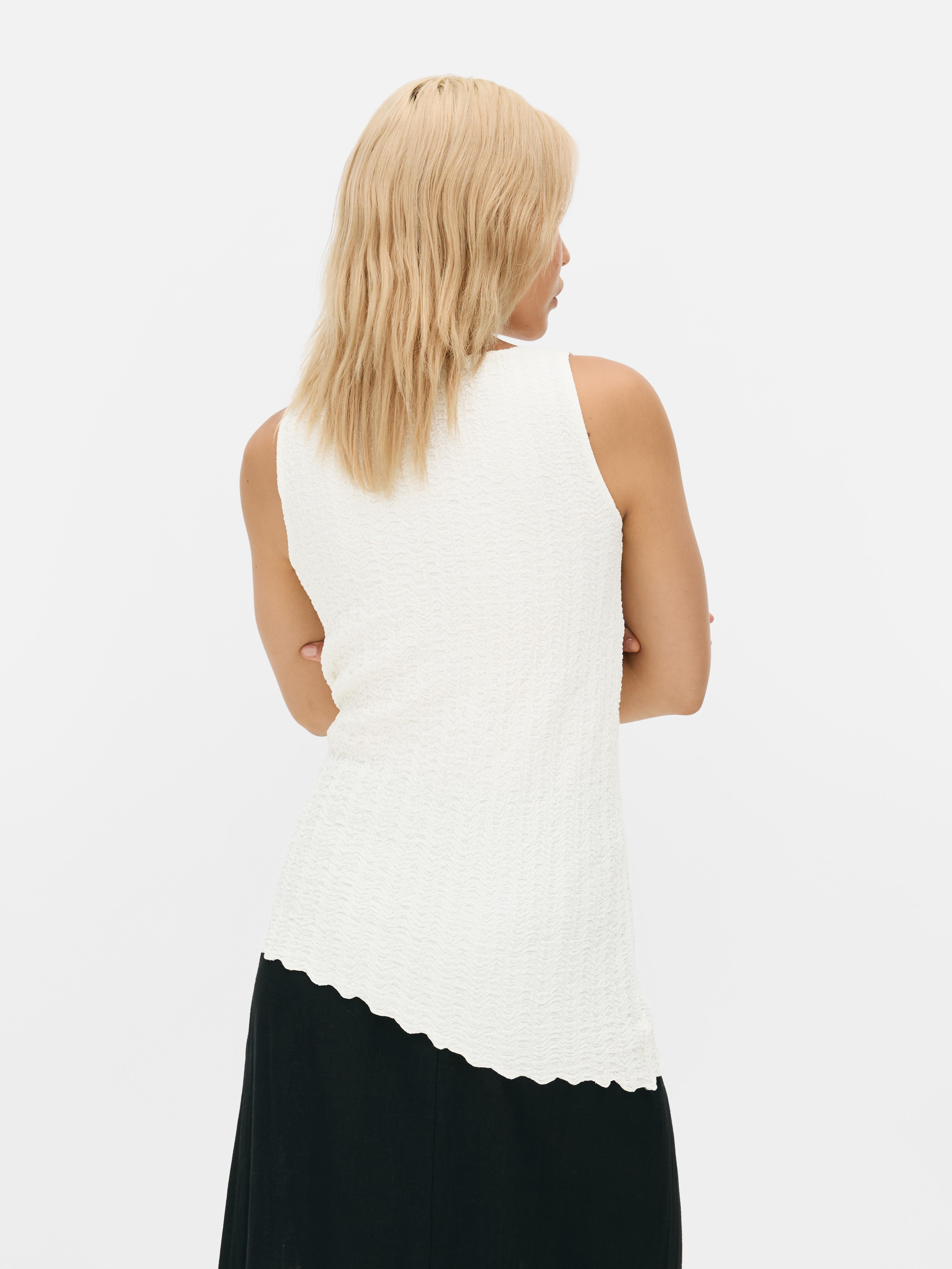 Sleeveless Textured Hardware Top