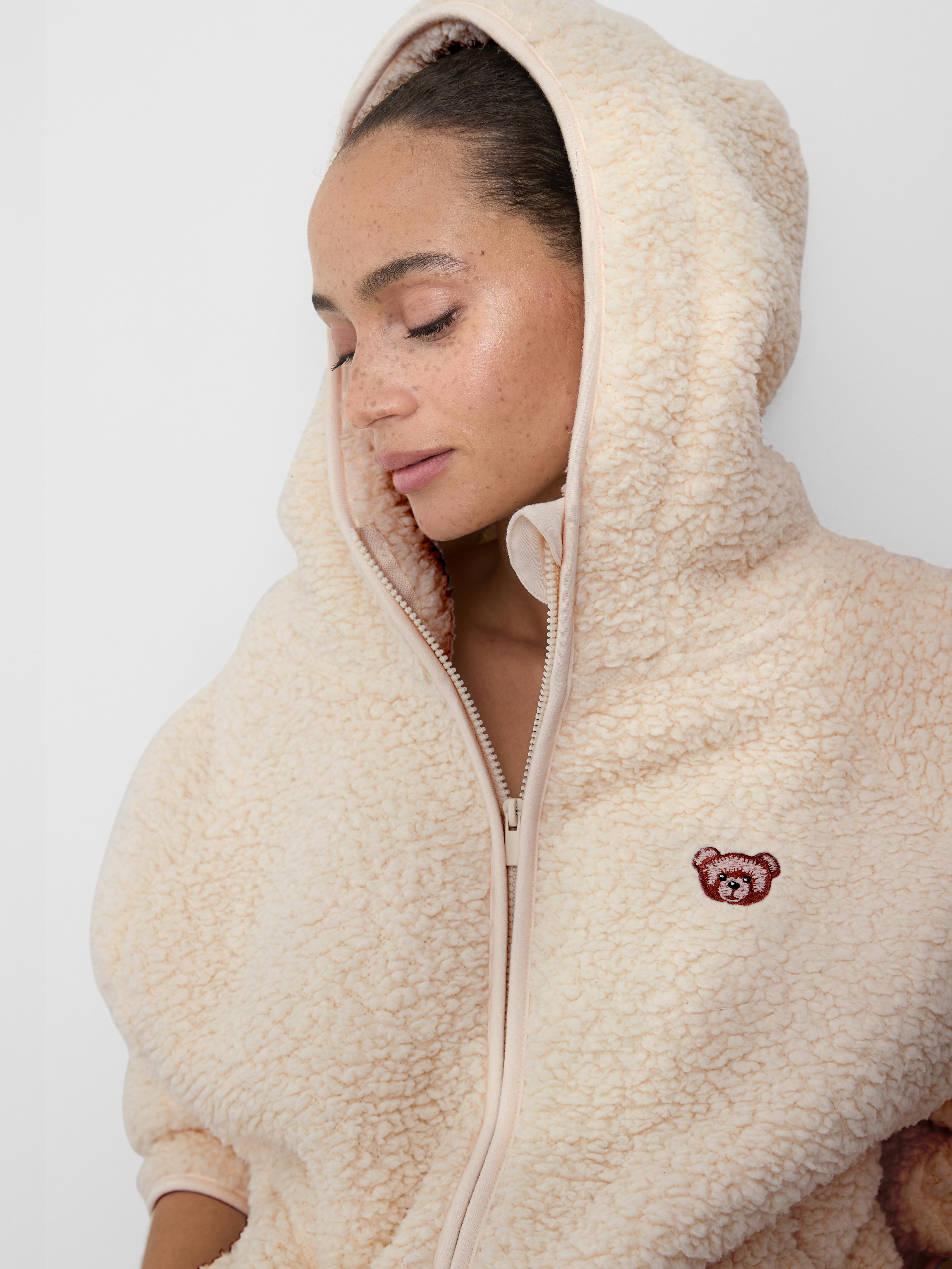 Teddyborg-Pullover mit Reißverschluss