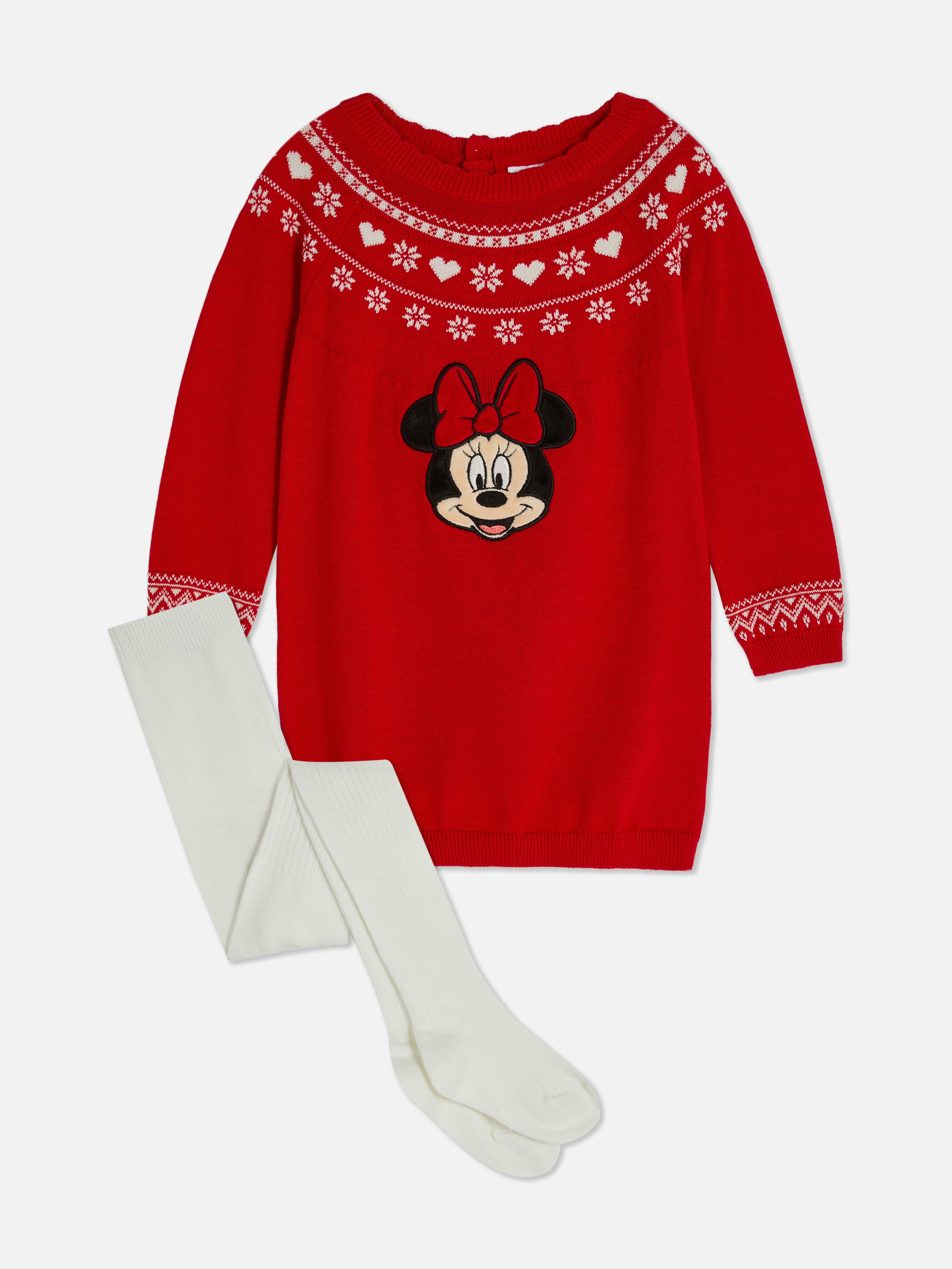 0-36mths | Disney’s Minnie Mouse Jumper Dress and Tights Set
