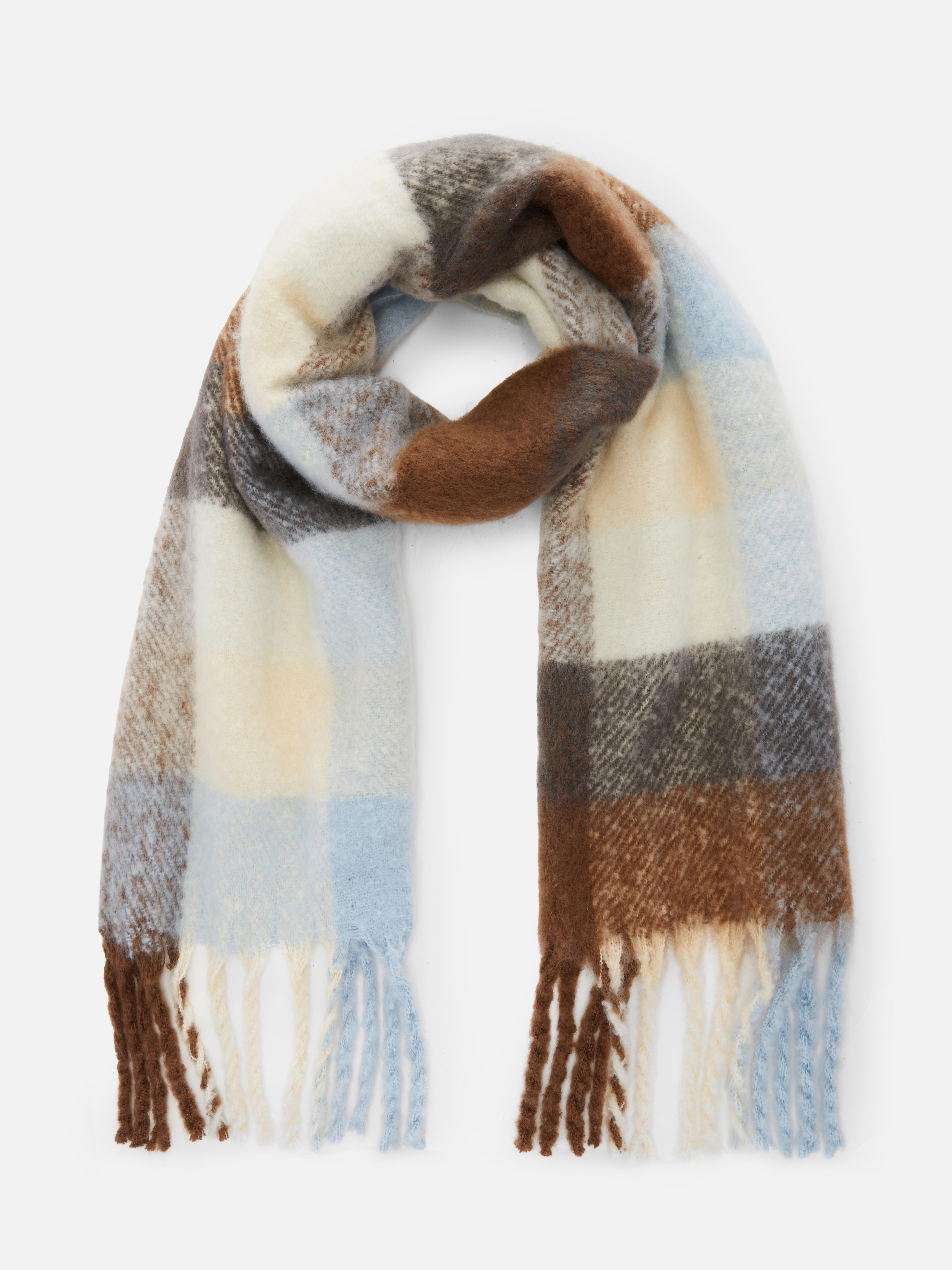 Sciarpa a quadri in tessuto spazzolato