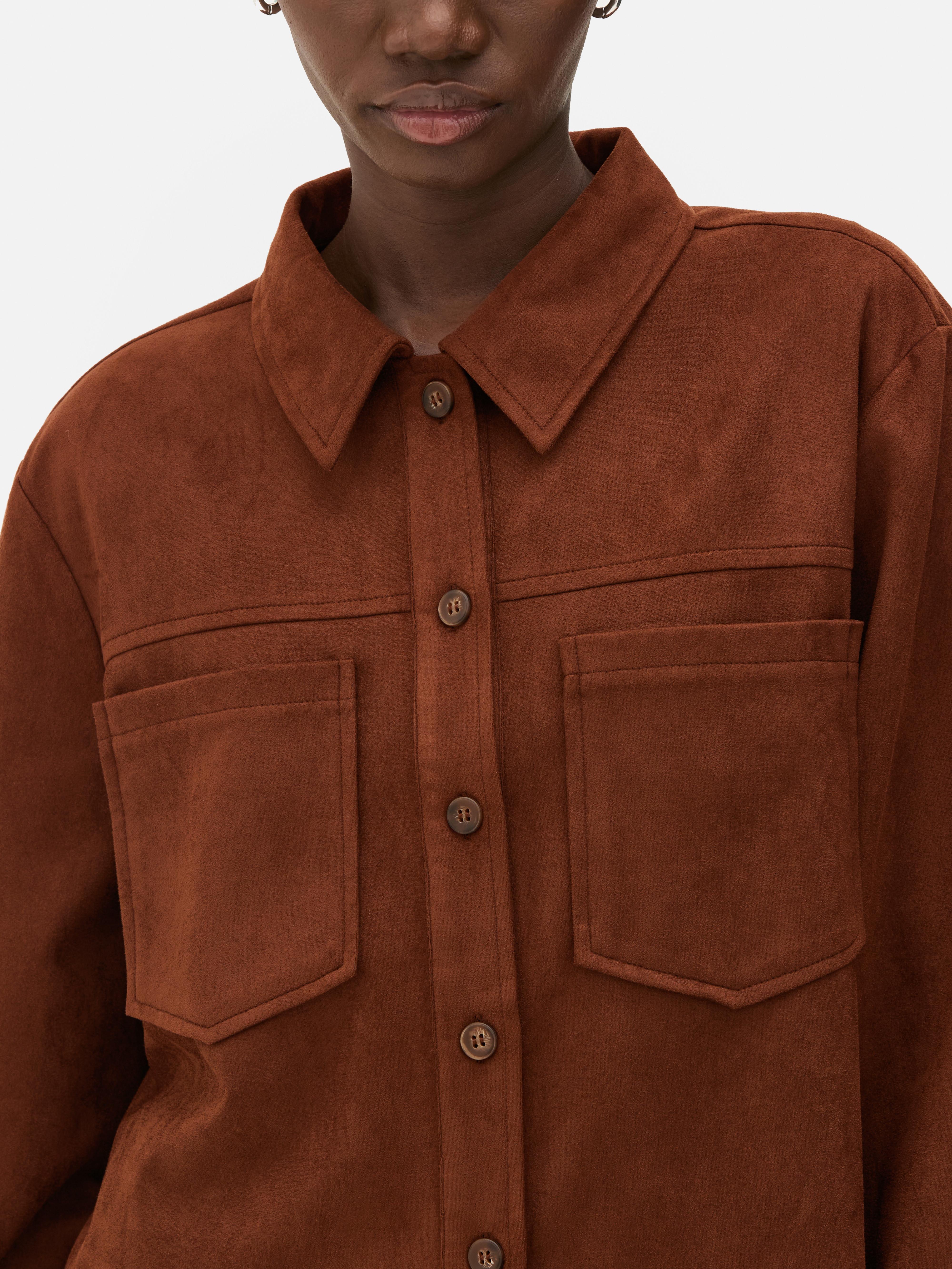 Camisa imitação camurça