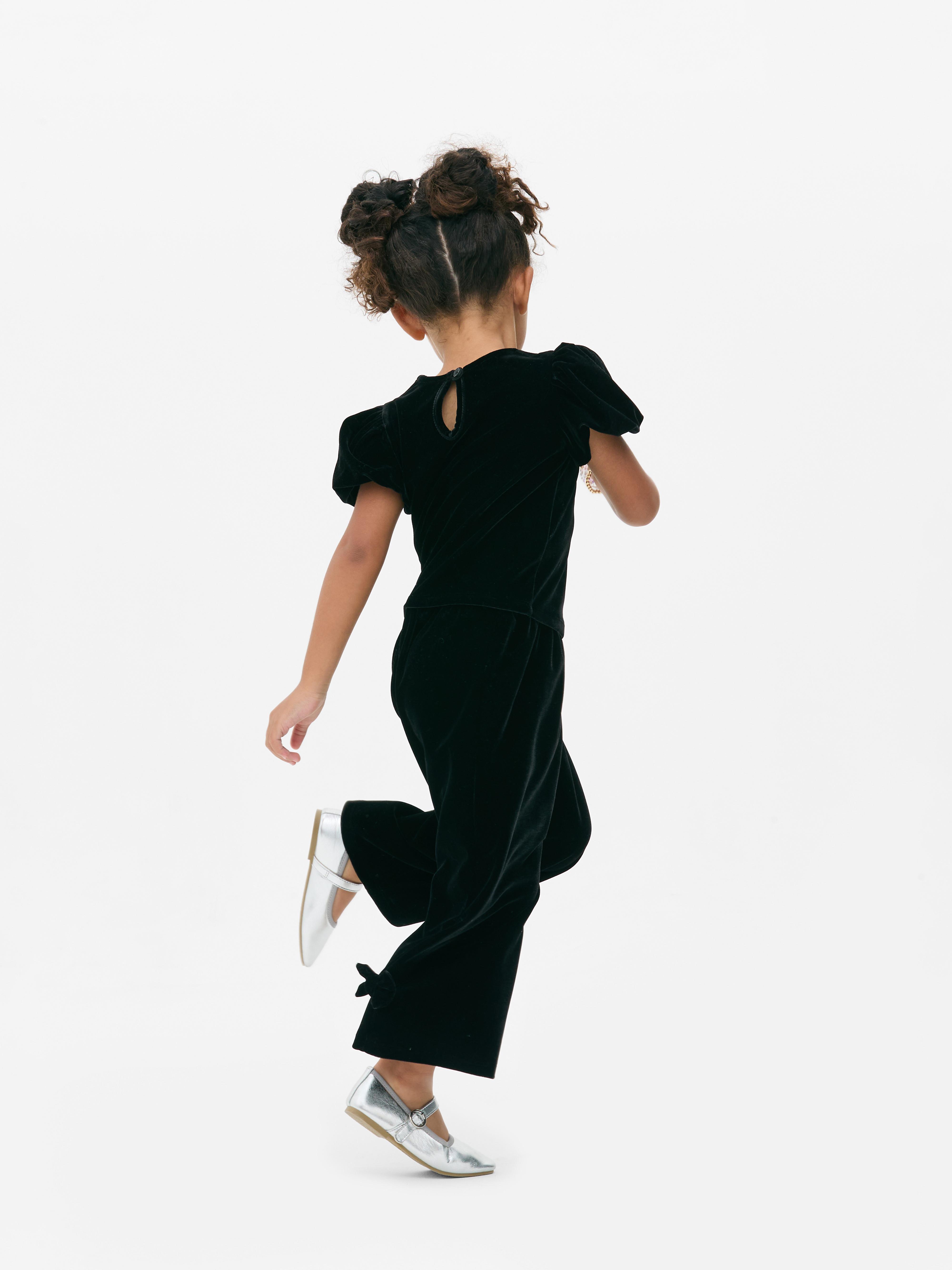 1.5-8yrs | Velvet Blouse and Wide Leg Trousers Set