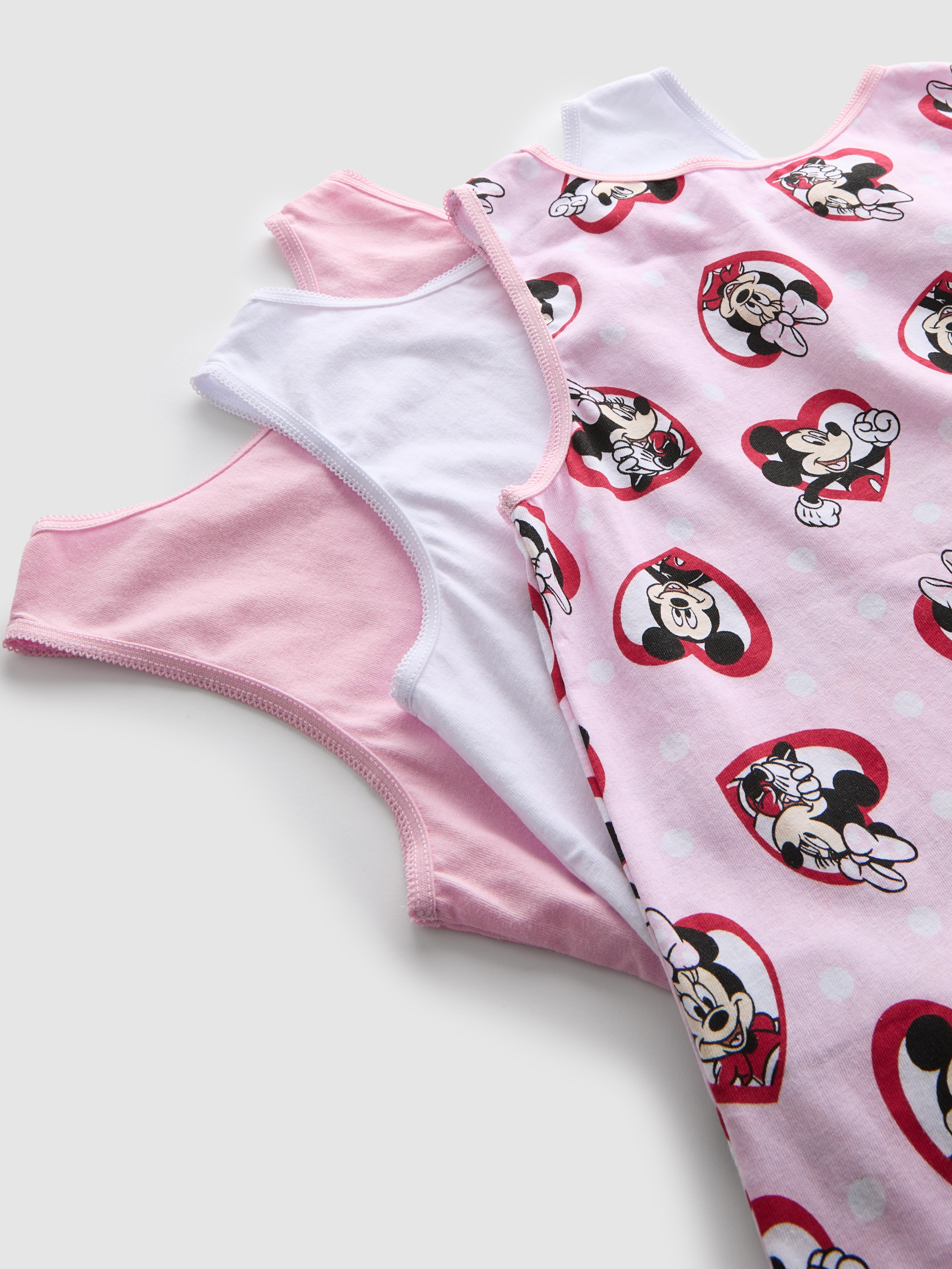Girls Red 1.5-10yrs | 3pk Disney’s Minnie Mouse Tanks