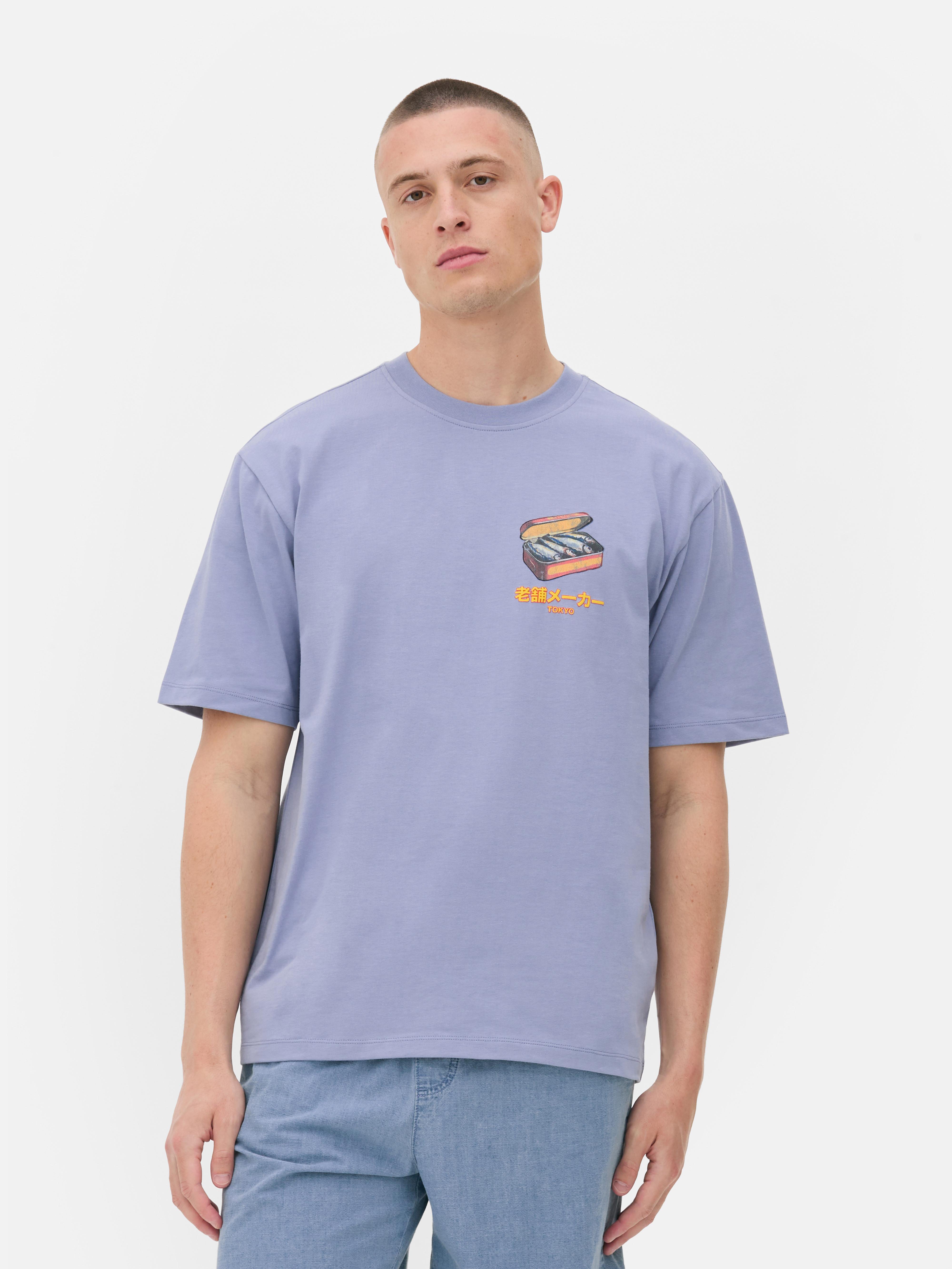 T-Shirt mit Sardinendosen-Grafik