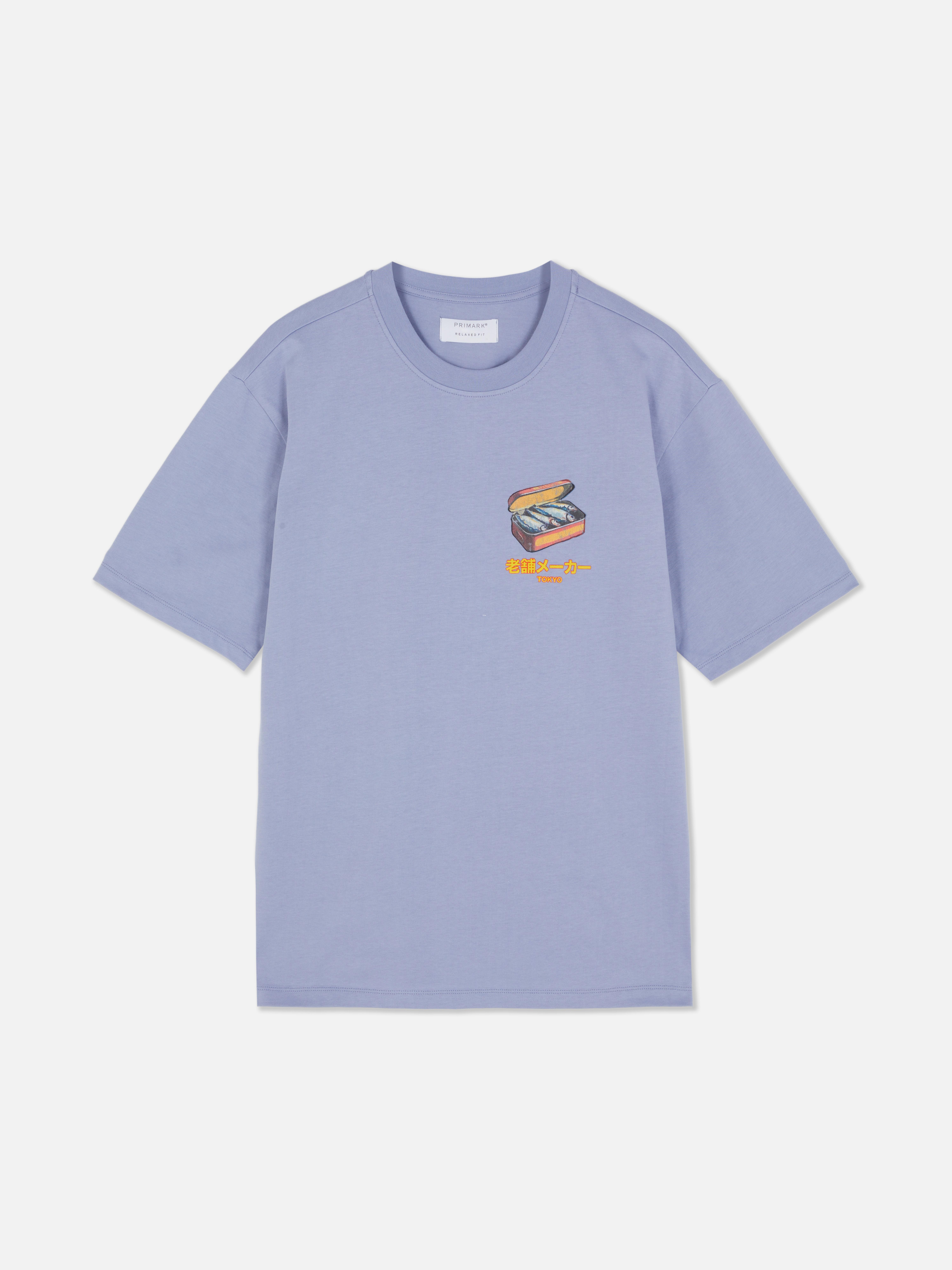 T-Shirt mit Sardinendosen-Grafik