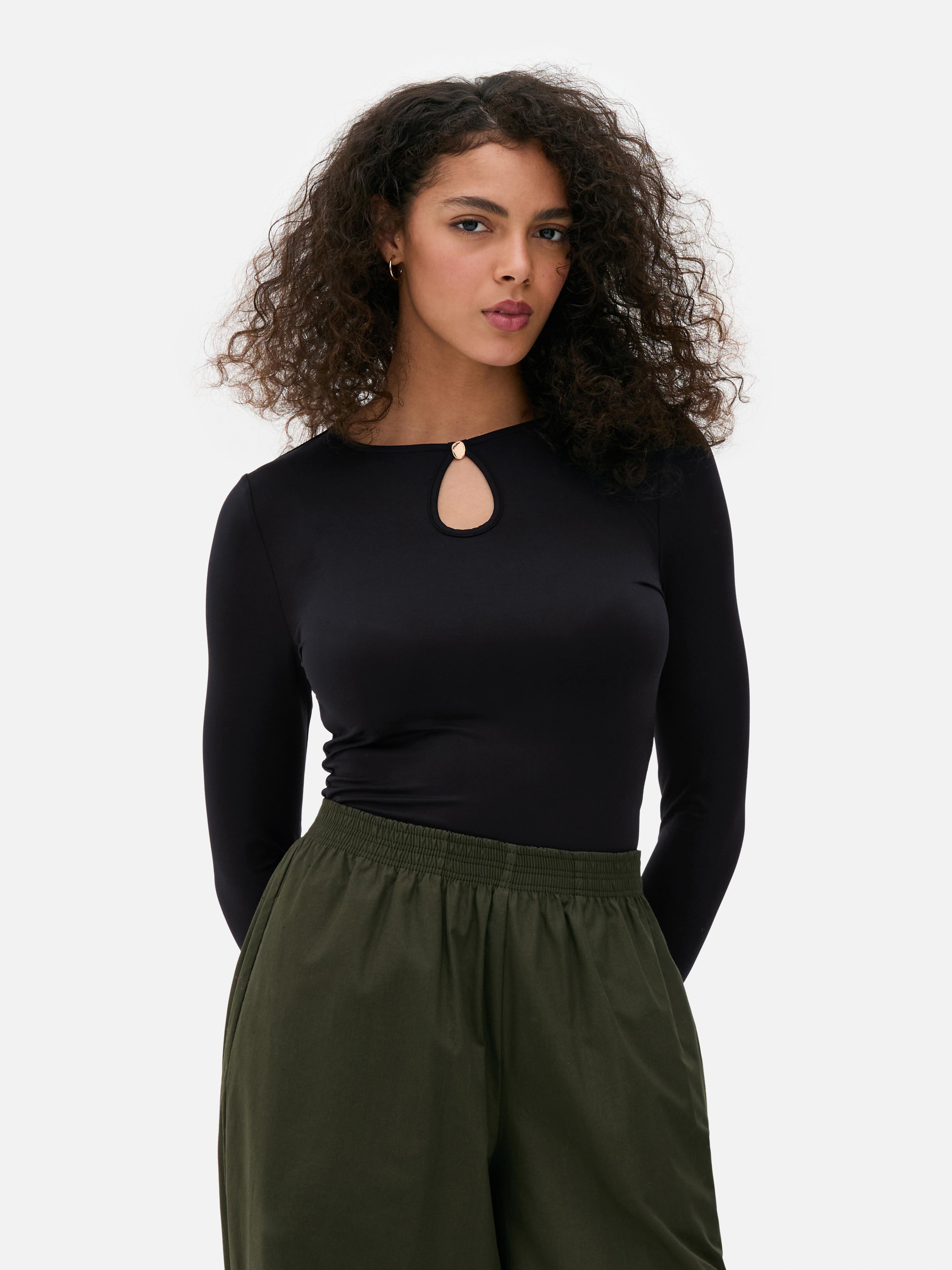 Camiseta de manga larga con abertura