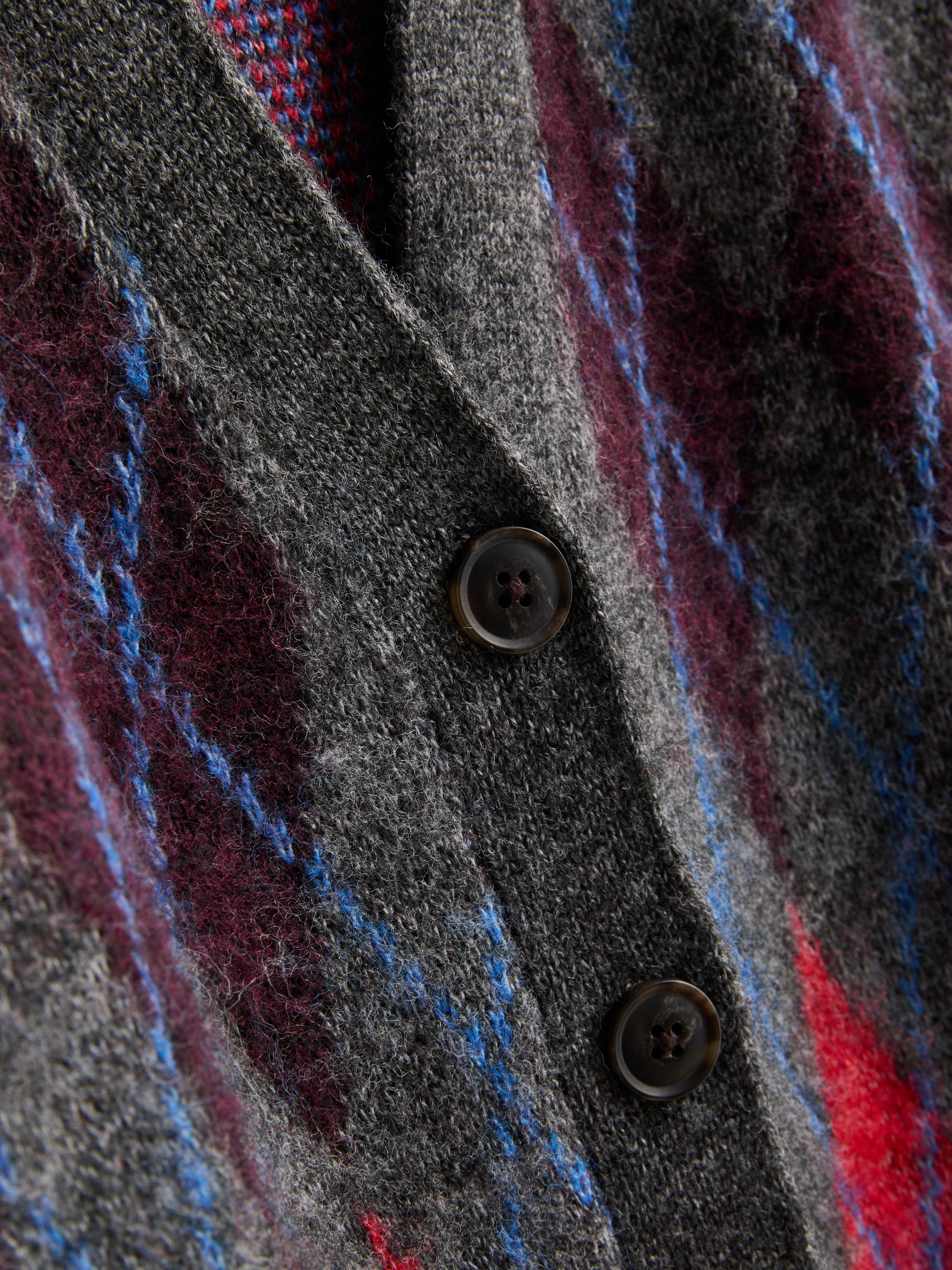 Relaxed Argyle Cardigan
