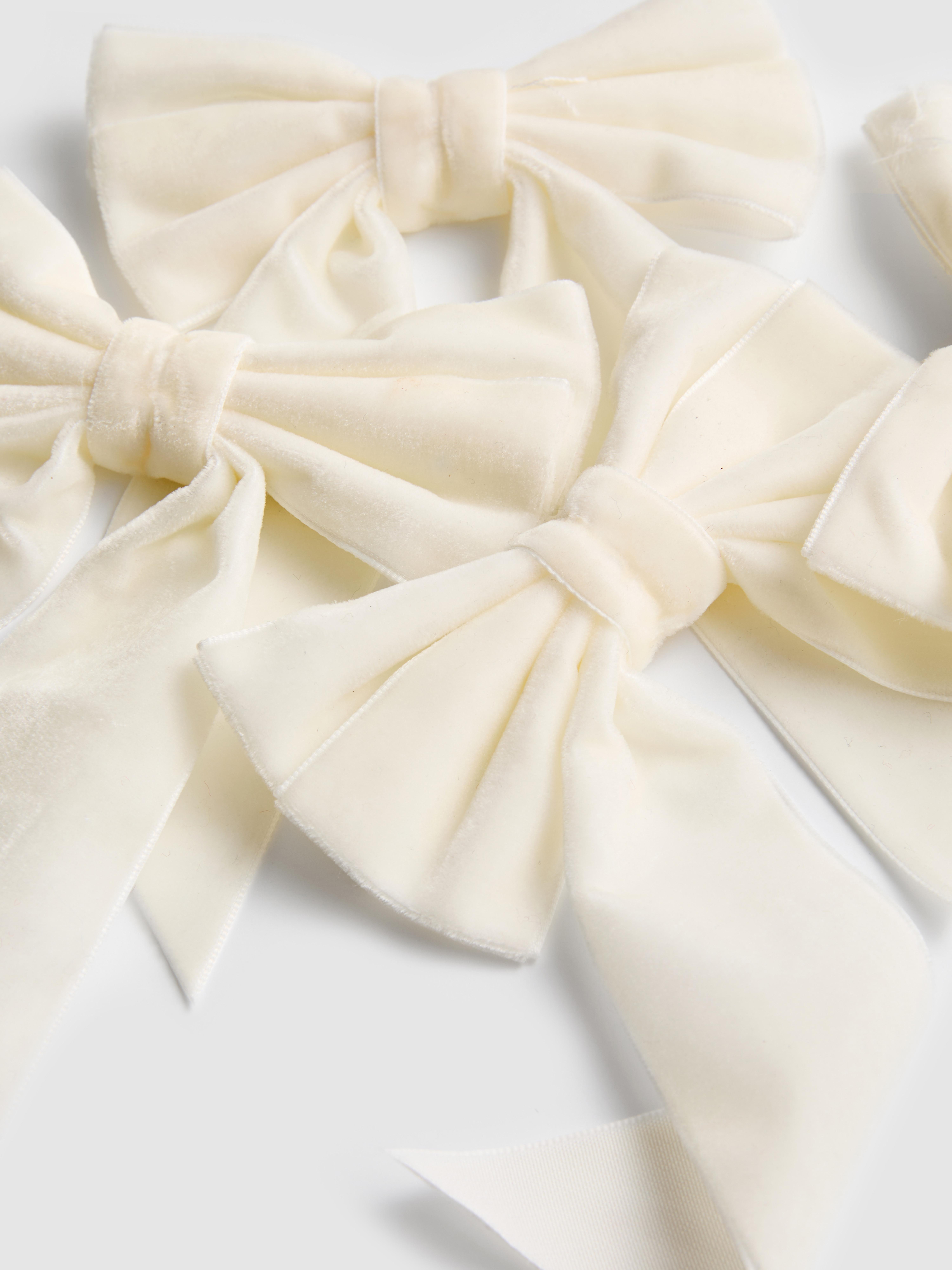 4pk Bow Clip Christmas Decorations