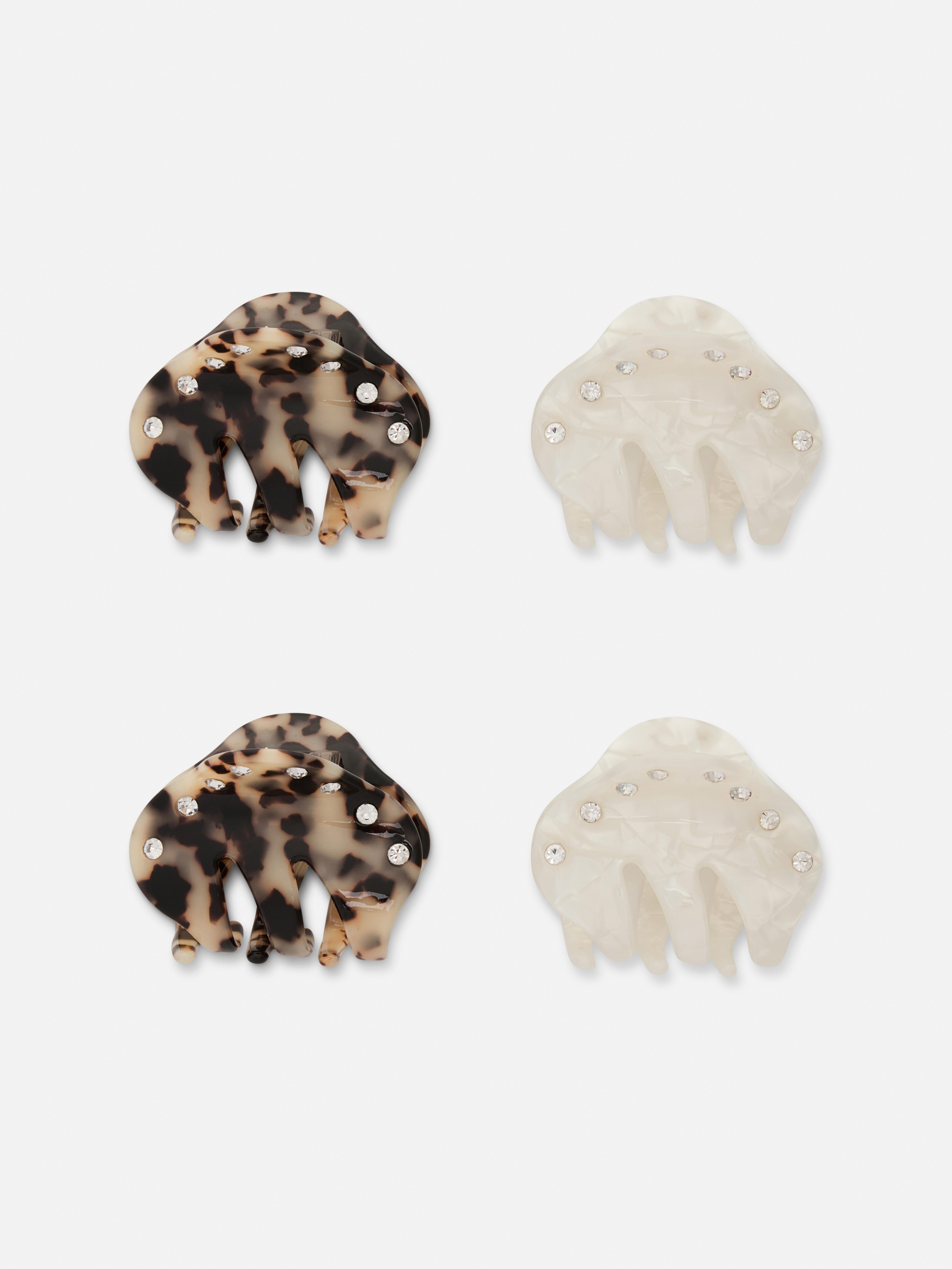 Lot de 4 pinces à cheveux à strass
