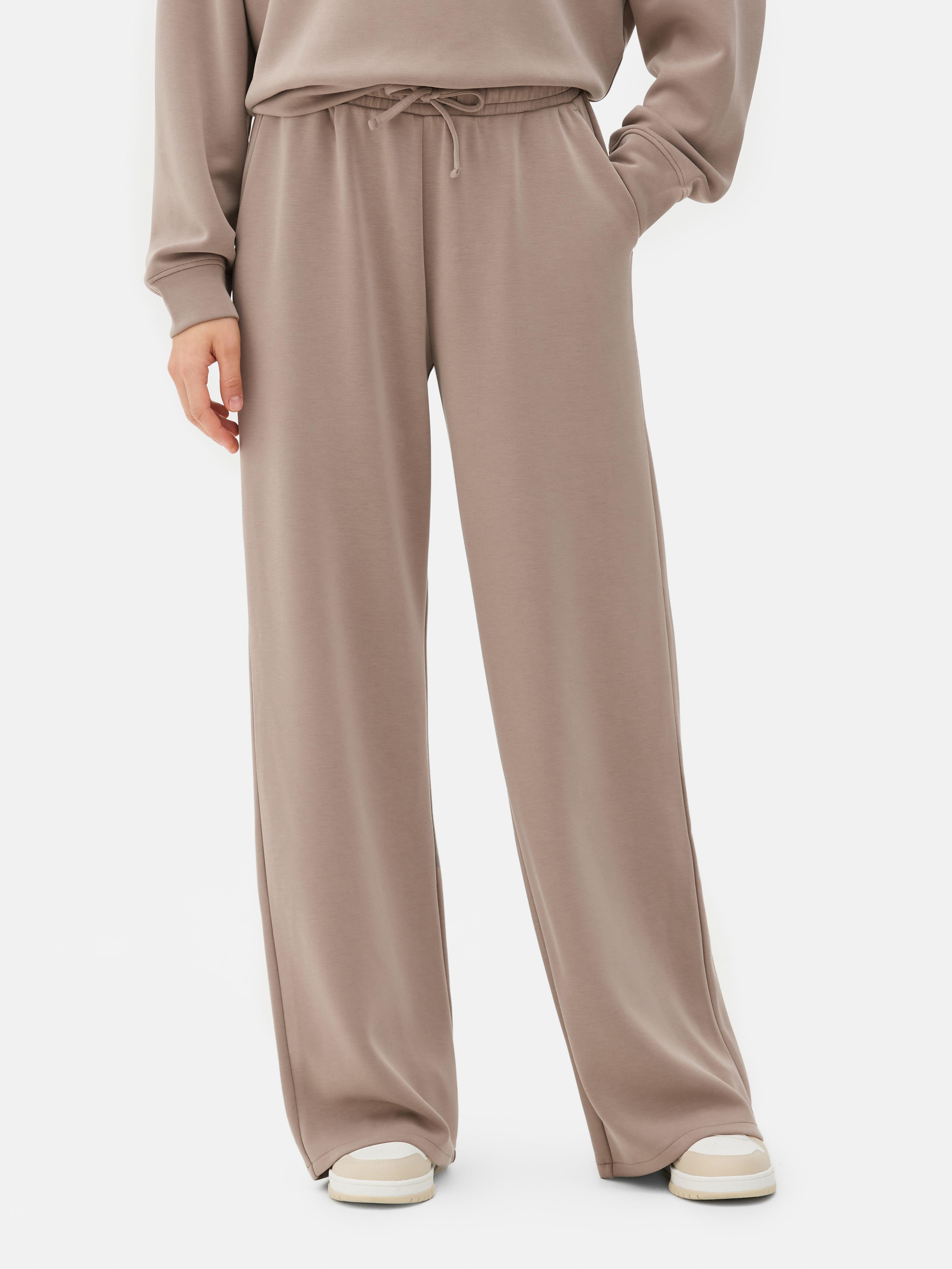 Gedrapeerde joggingbroek met wijde pijpen