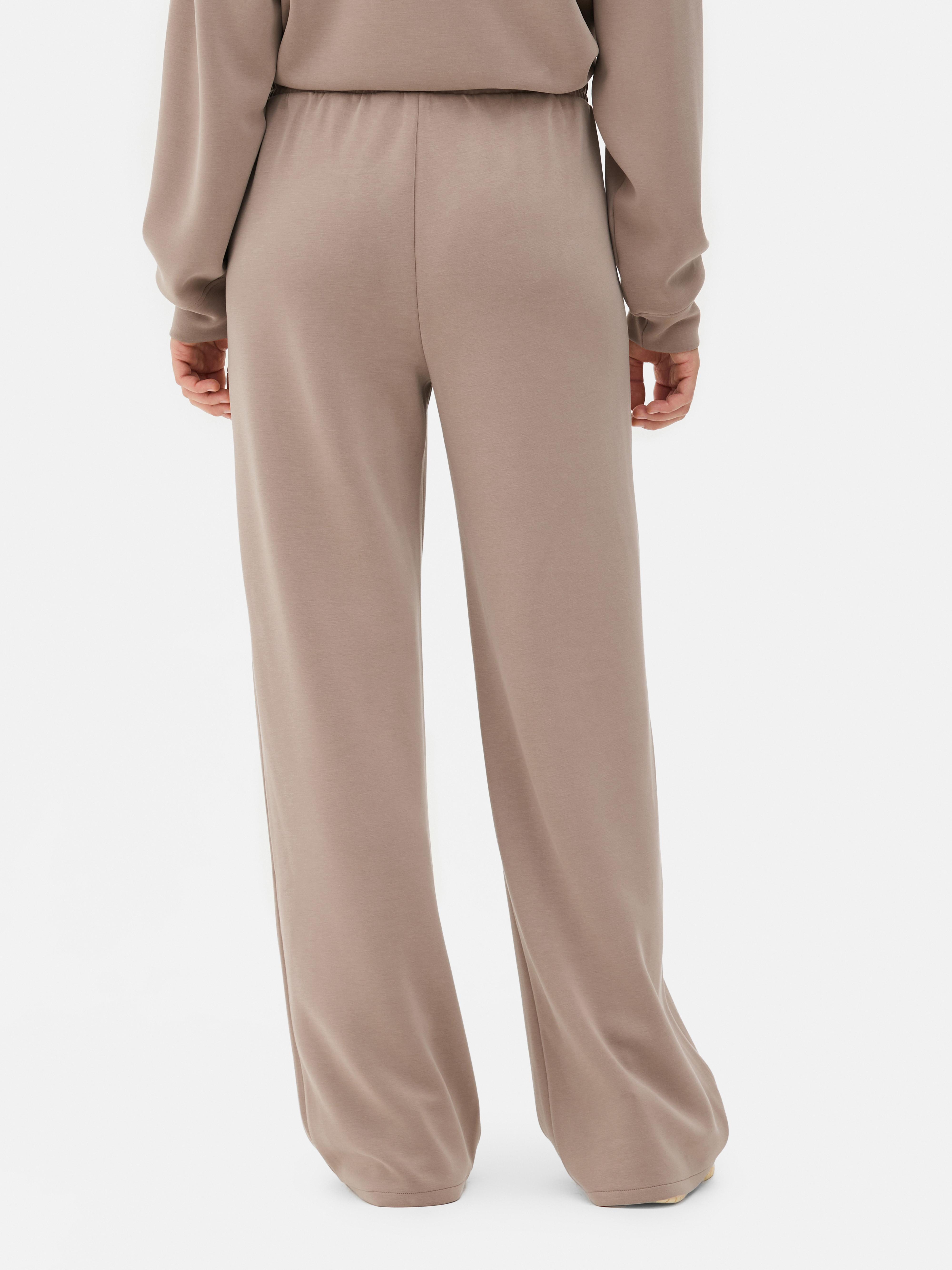 Gedrapeerde joggingbroek met wijde pijpen