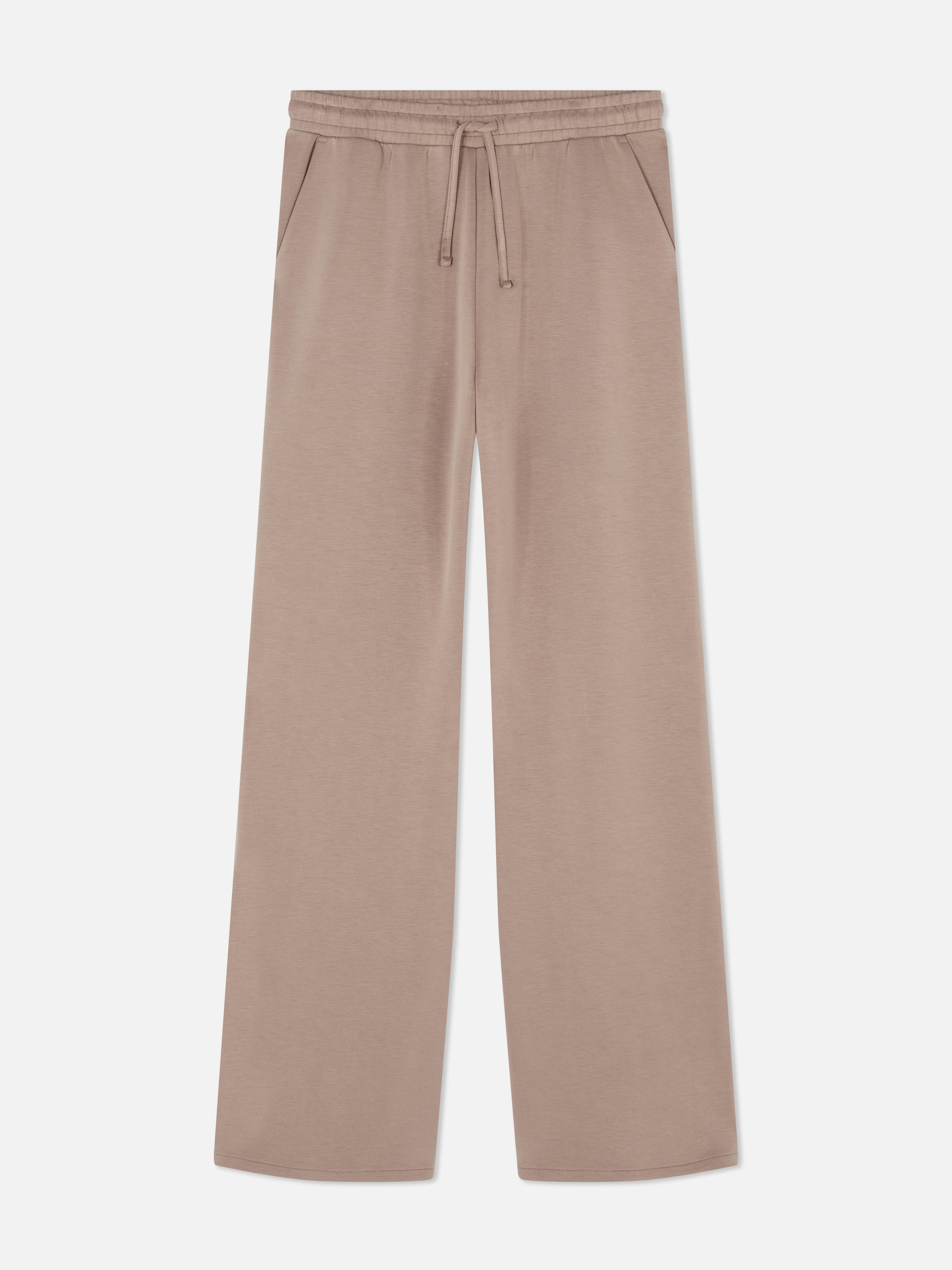 Gedrapeerde joggingbroek met wijde pijpen