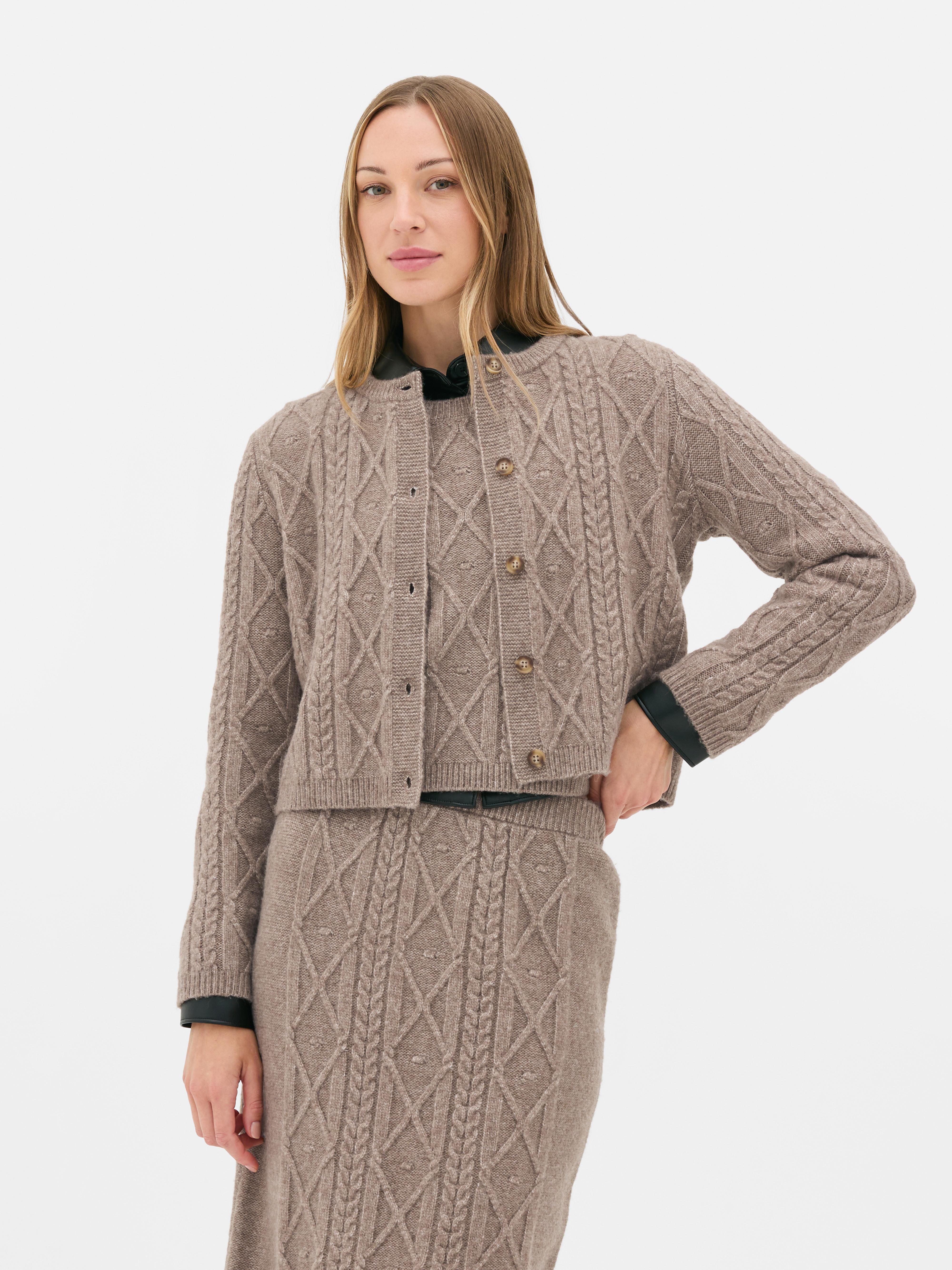 Cardigan in maglia a trecce Rita Ora