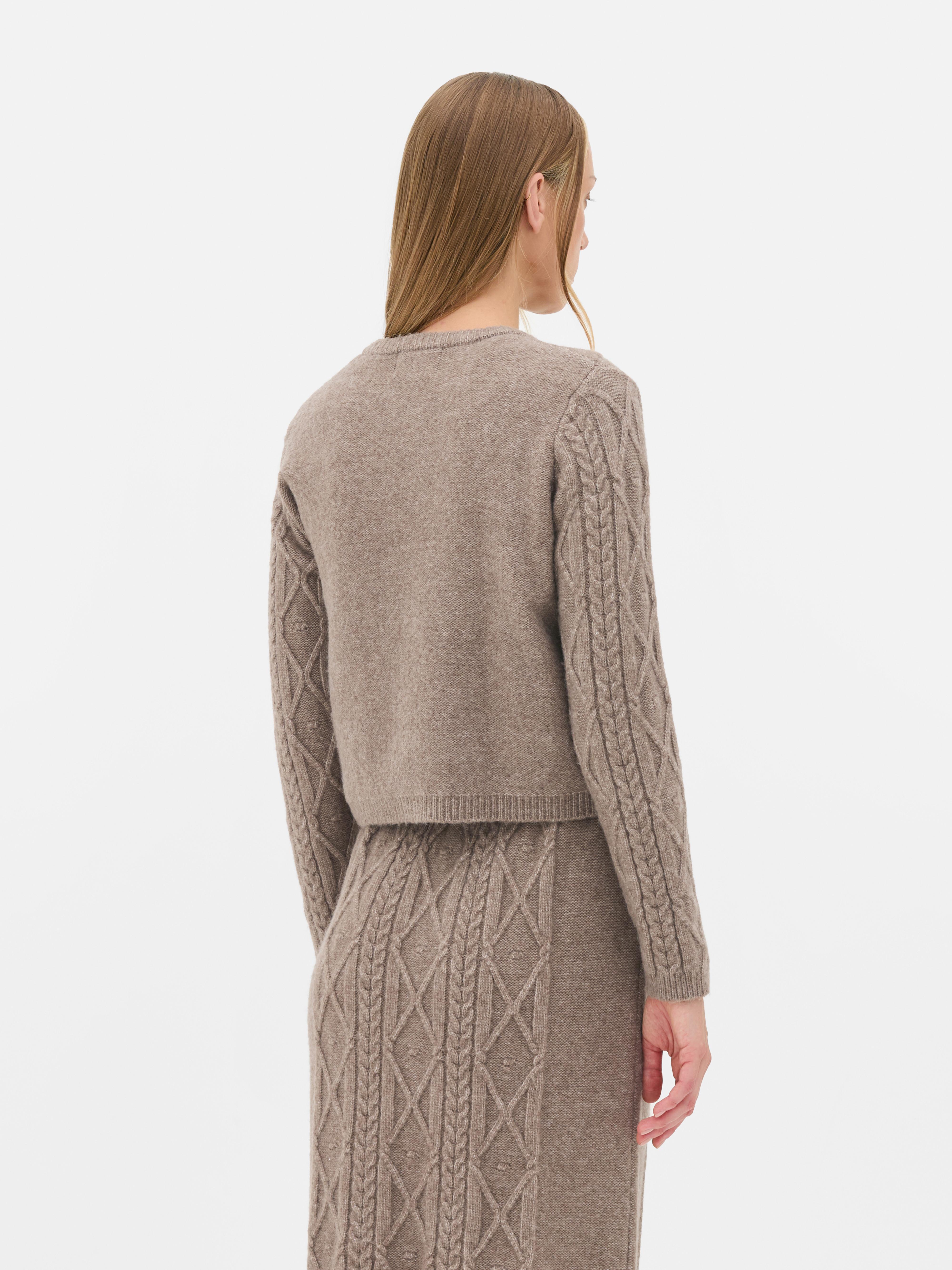 Cardigan in maglia a trecce Rita Ora