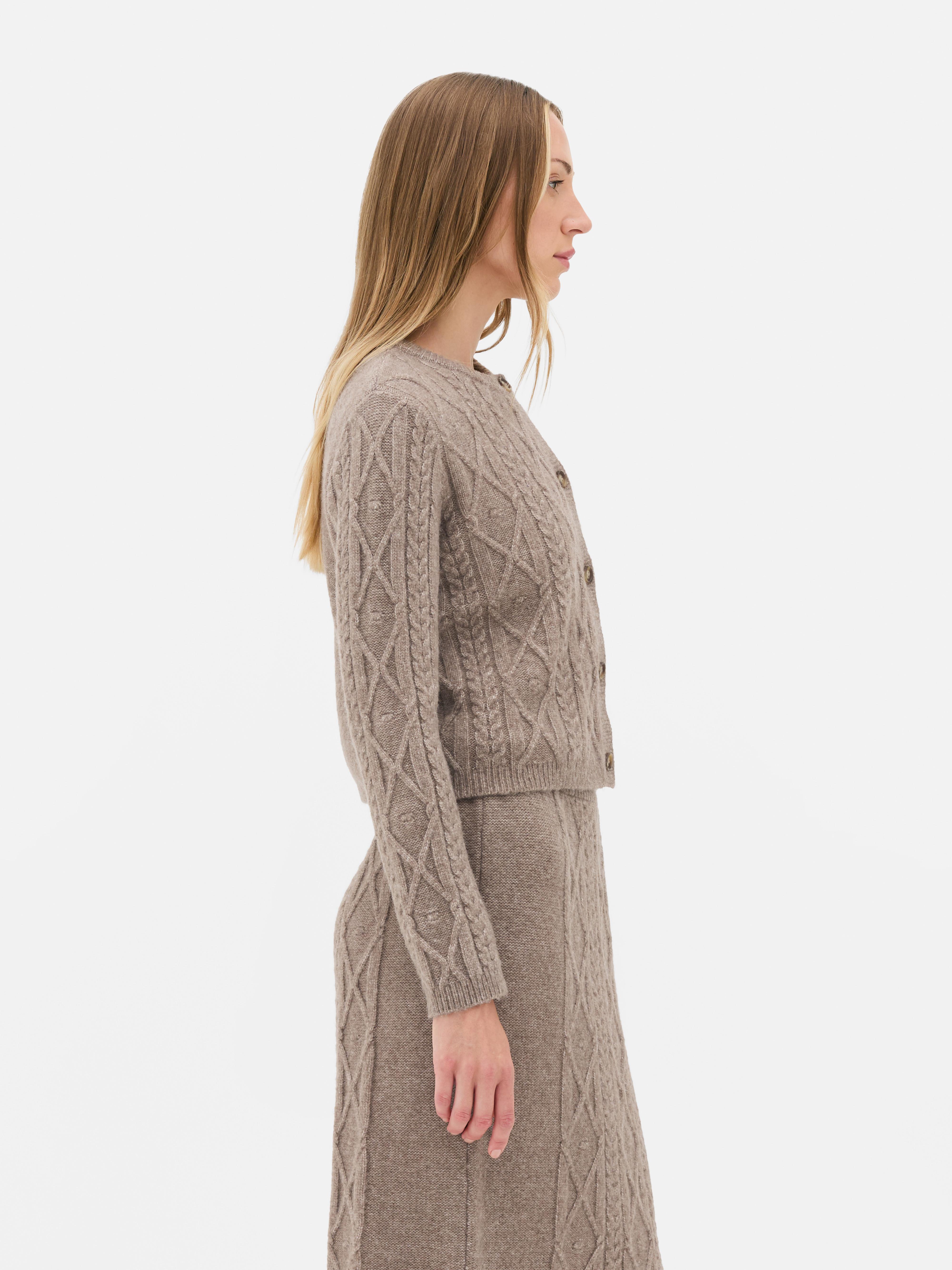 Cardigan in maglia a trecce Rita Ora