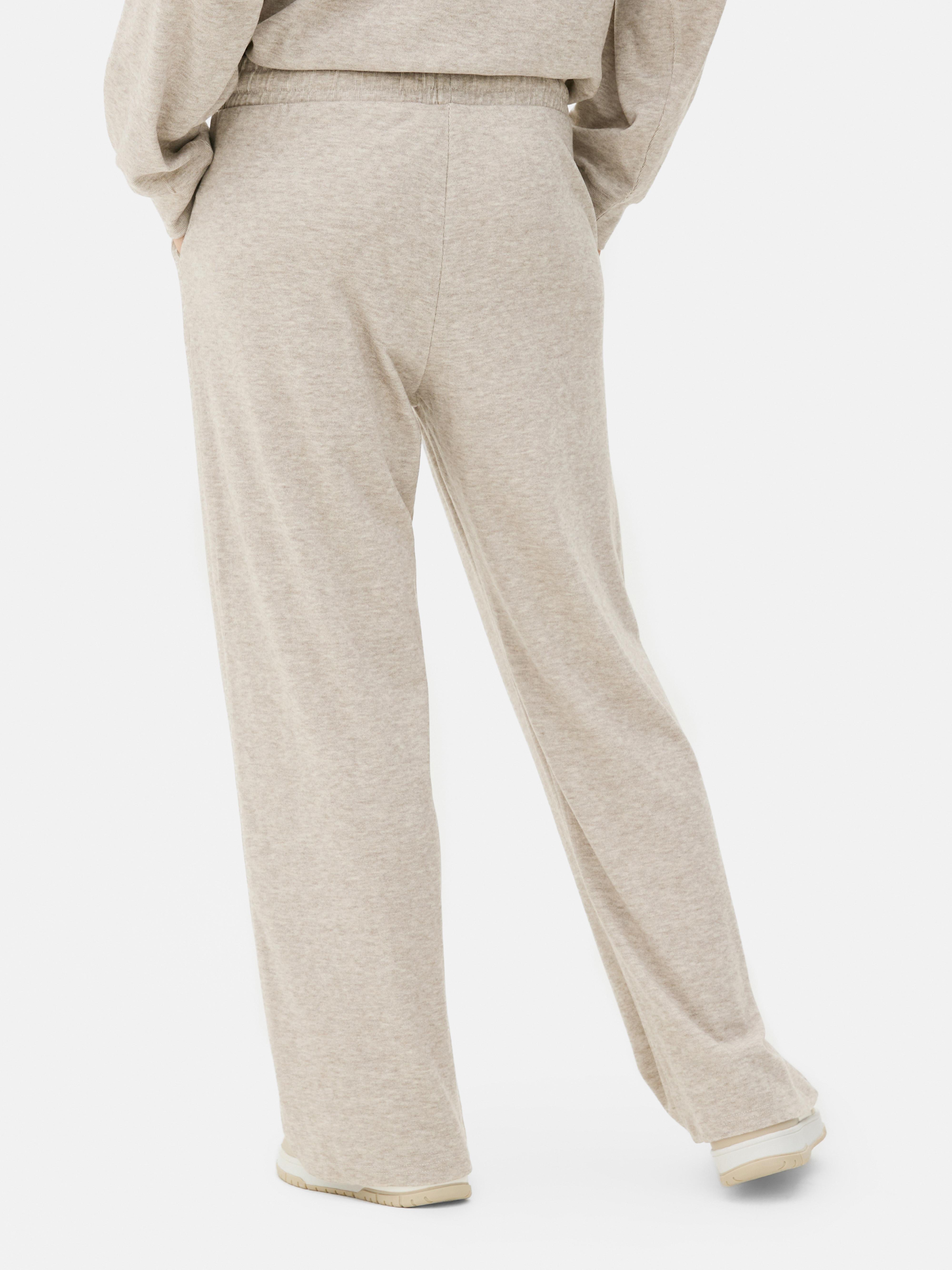 Ribbed Wide Leg Joggers