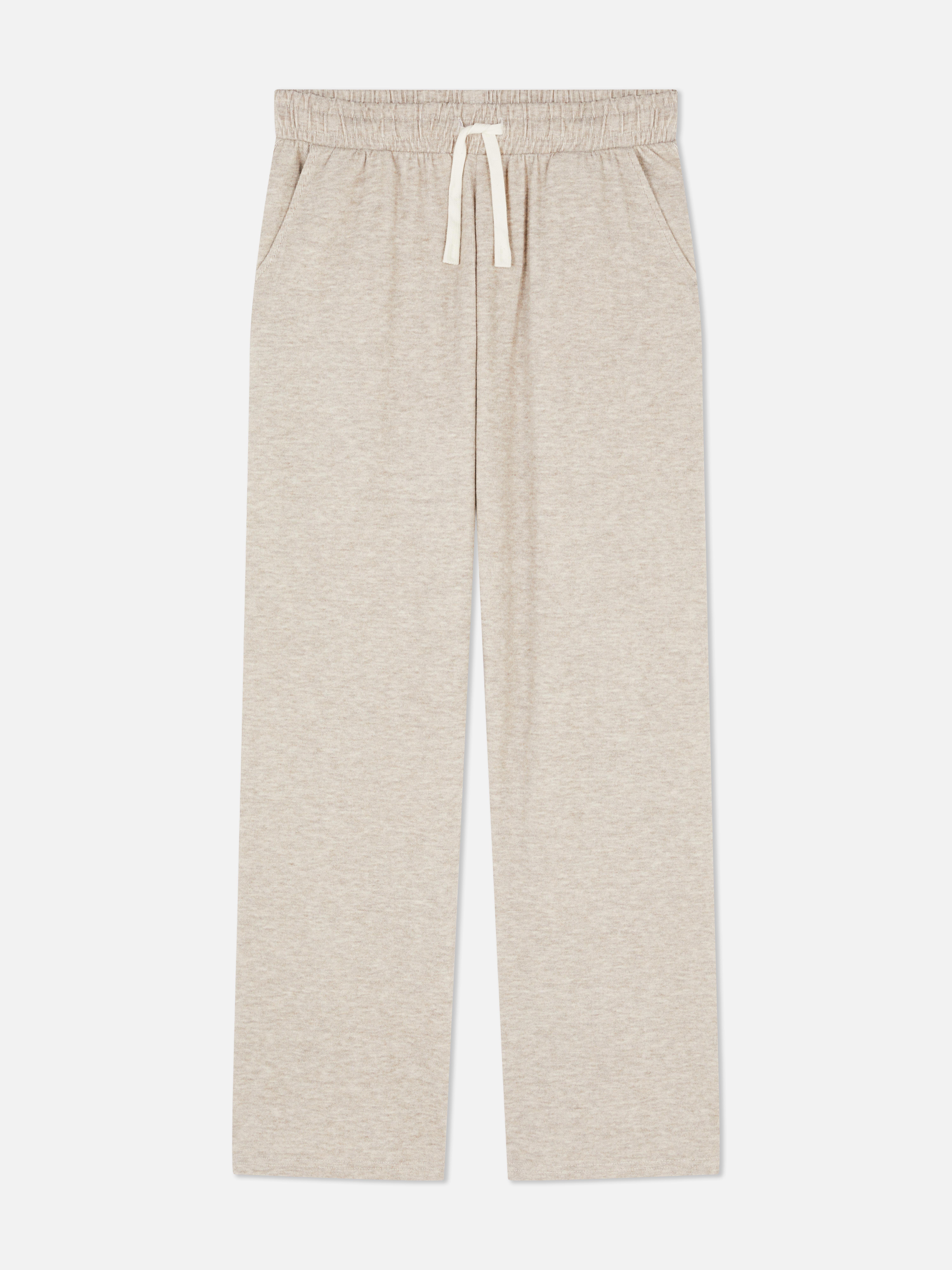 Ribbed Wide Leg Joggers
