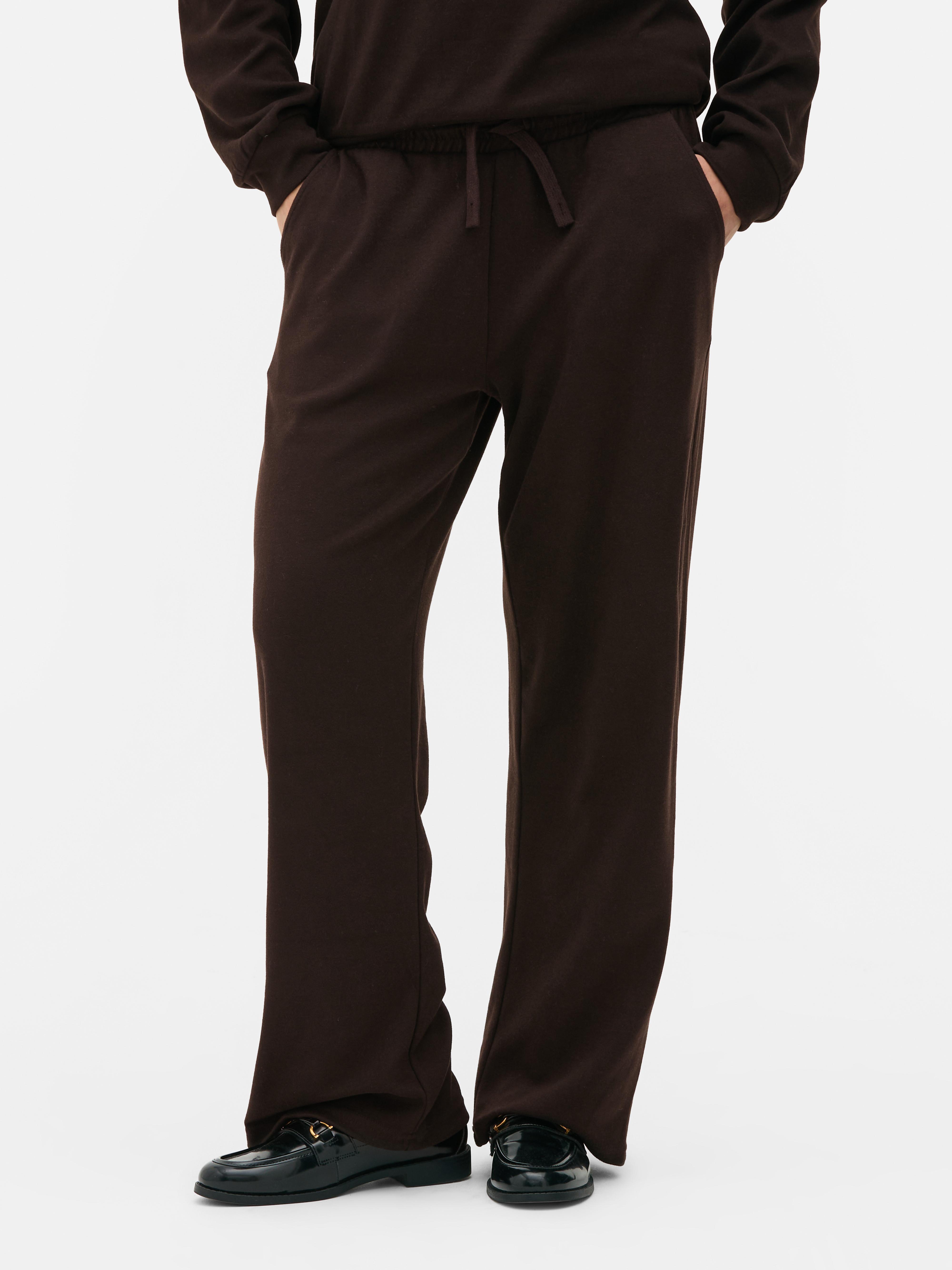 Ribbed Wide Leg Joggers