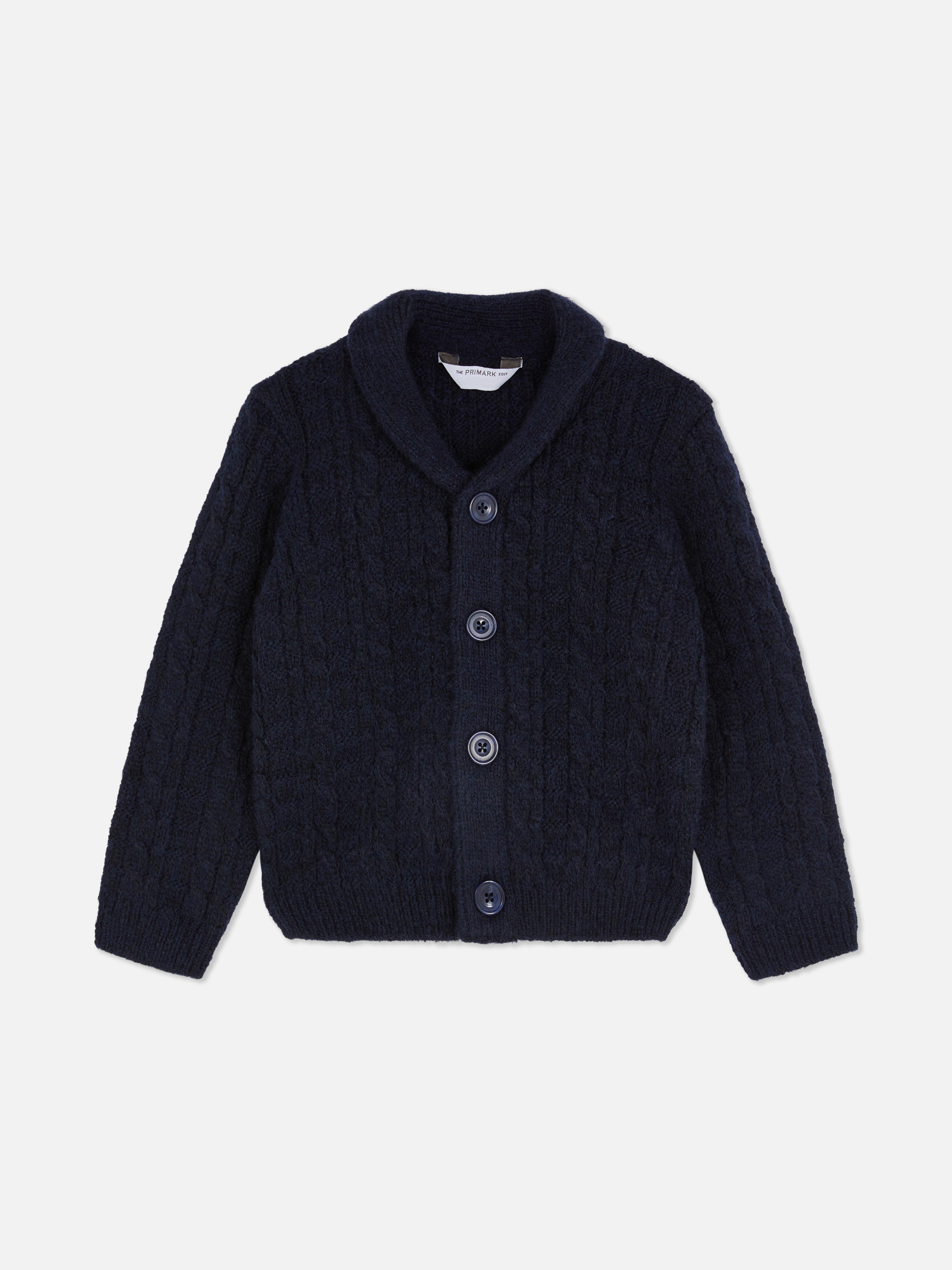 1.5-8yrs | The Edit Collared Cable Knit Cardigan