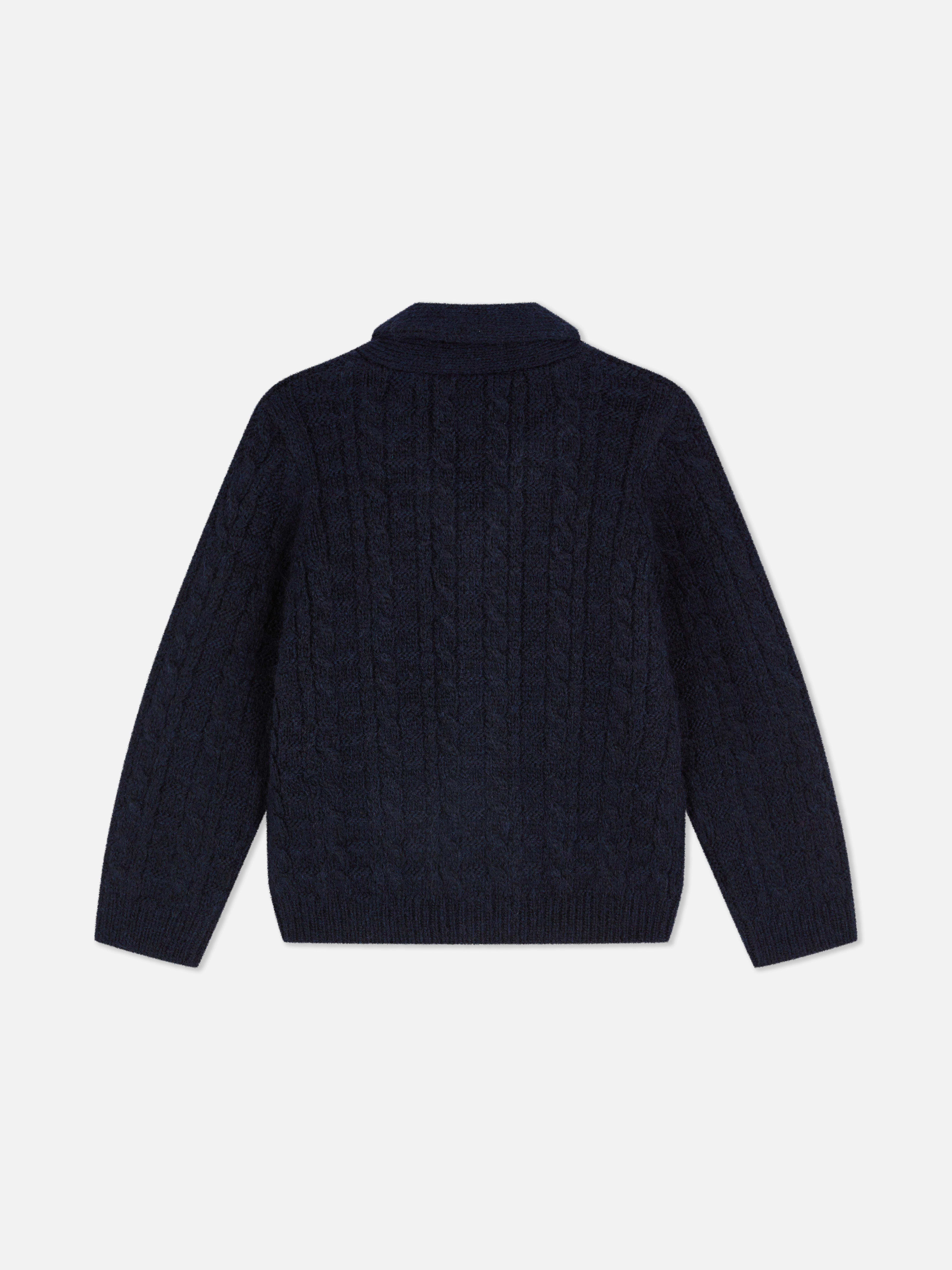 1.5-8yrs | The Edit Collared Cable Knit Cardigan