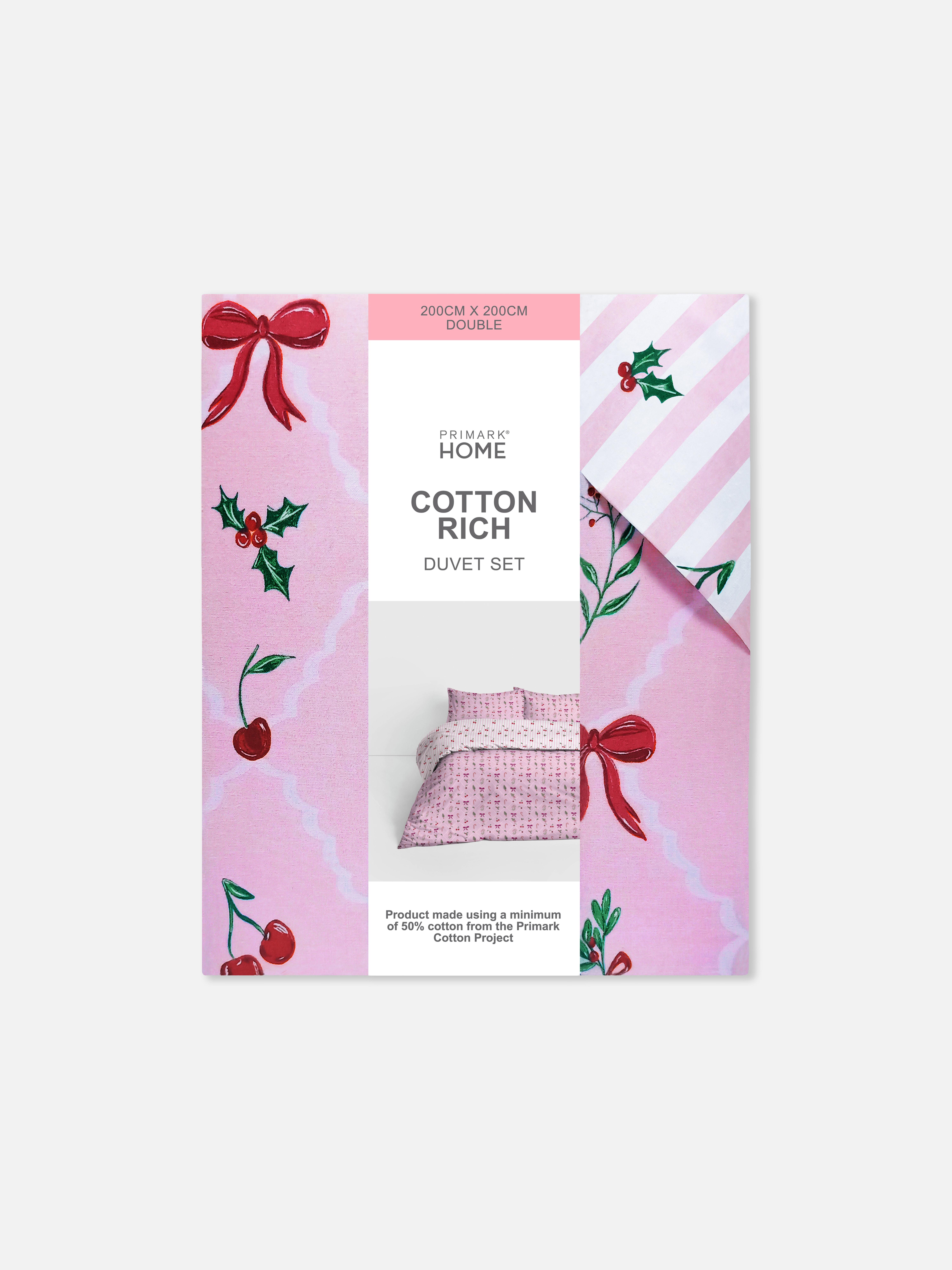 Conjunto capa edredão casal cereja azevinho