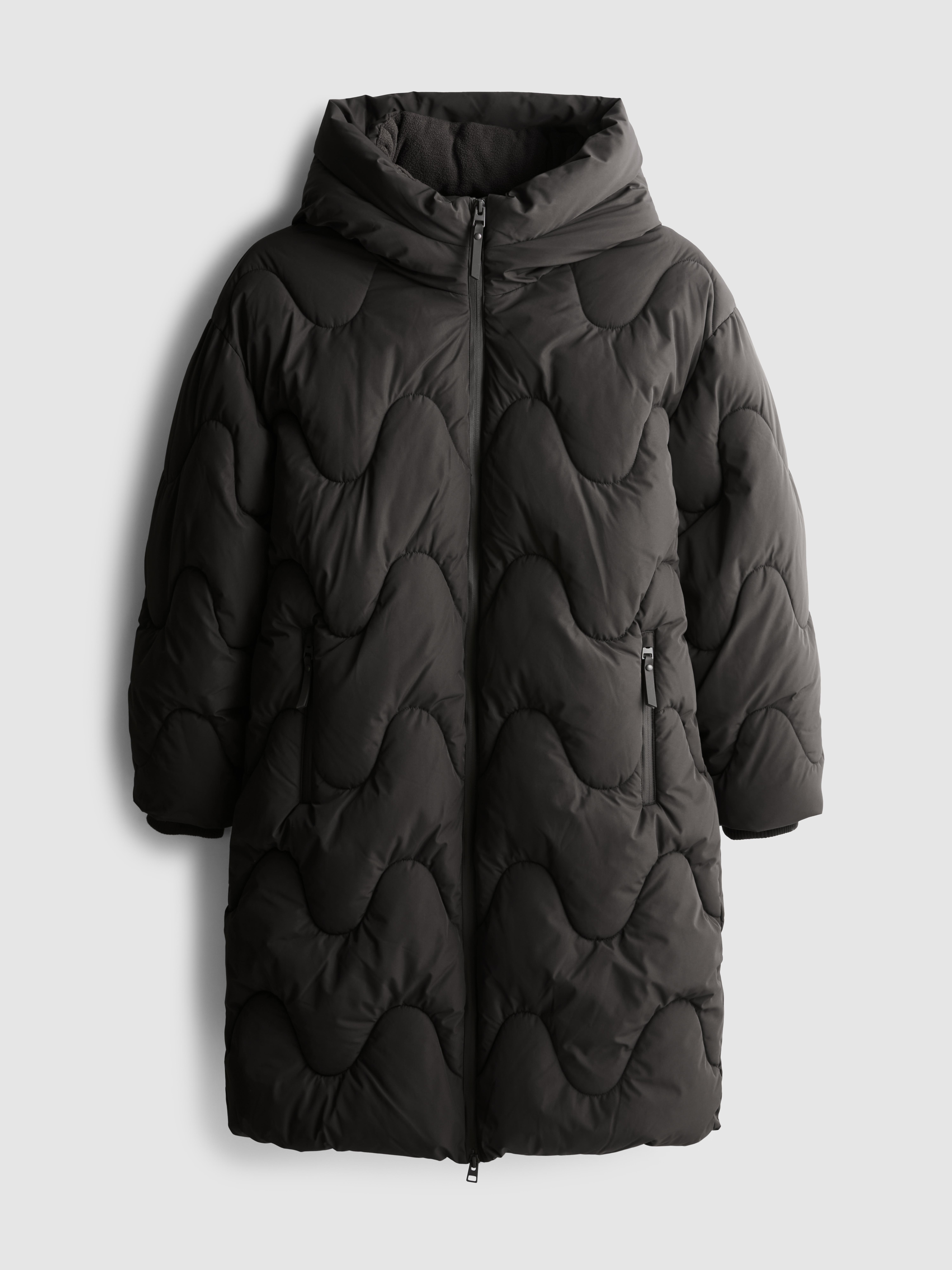 THERMOLITE® EcoMade Long Quilted Jacket Black