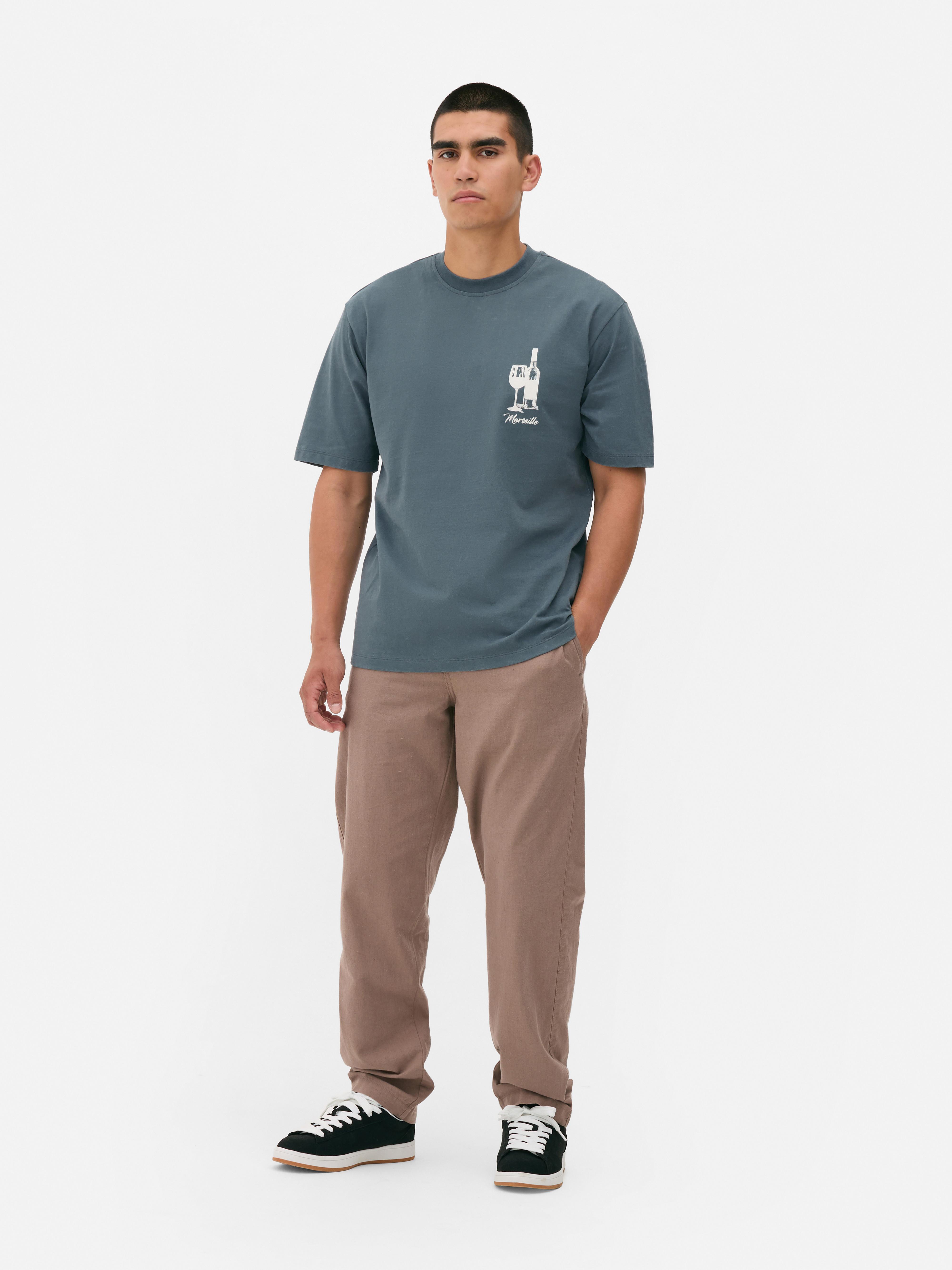 T-shirt met schets Marseille
