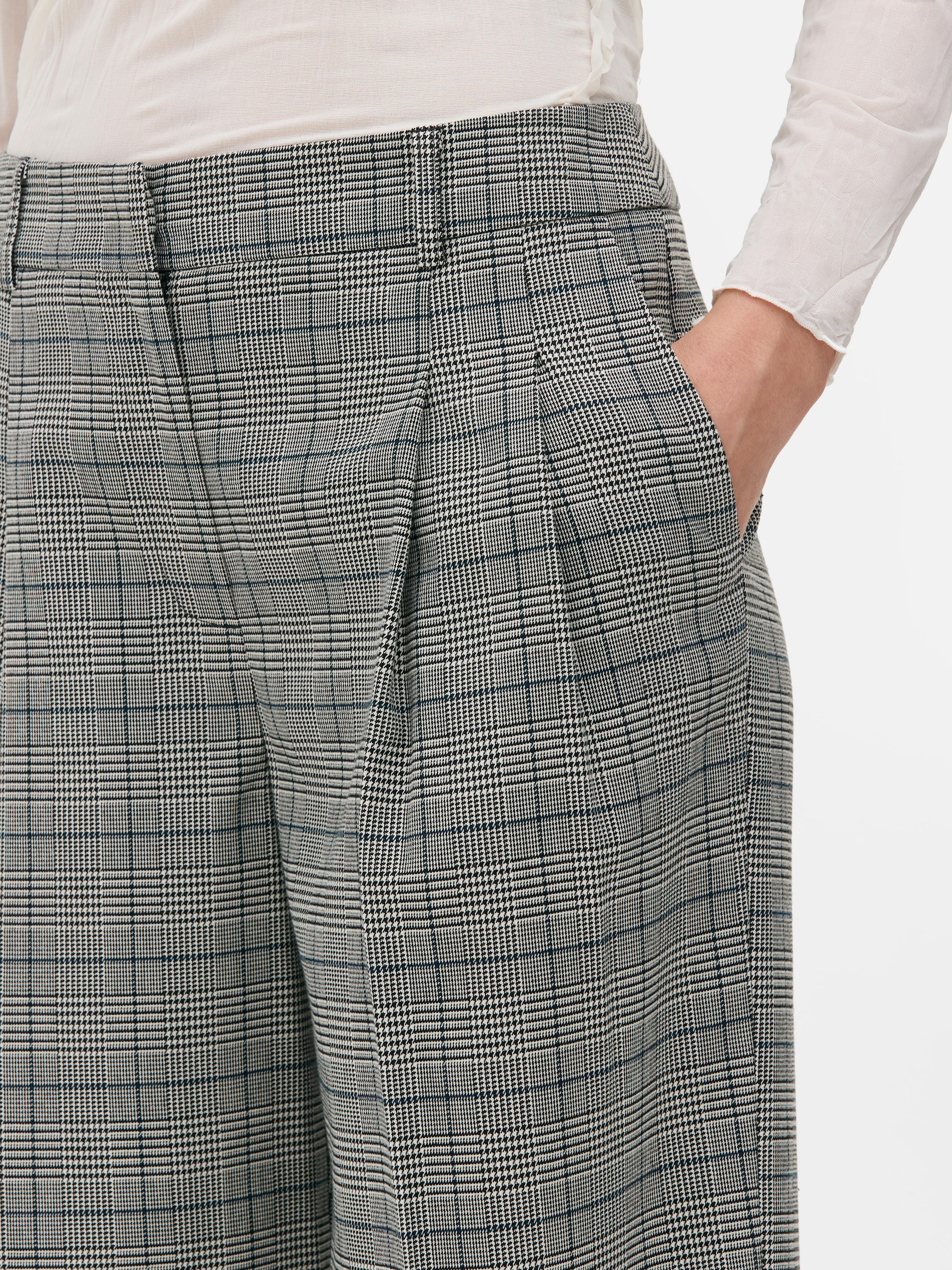 Geruite broek met plooien Rita Ora