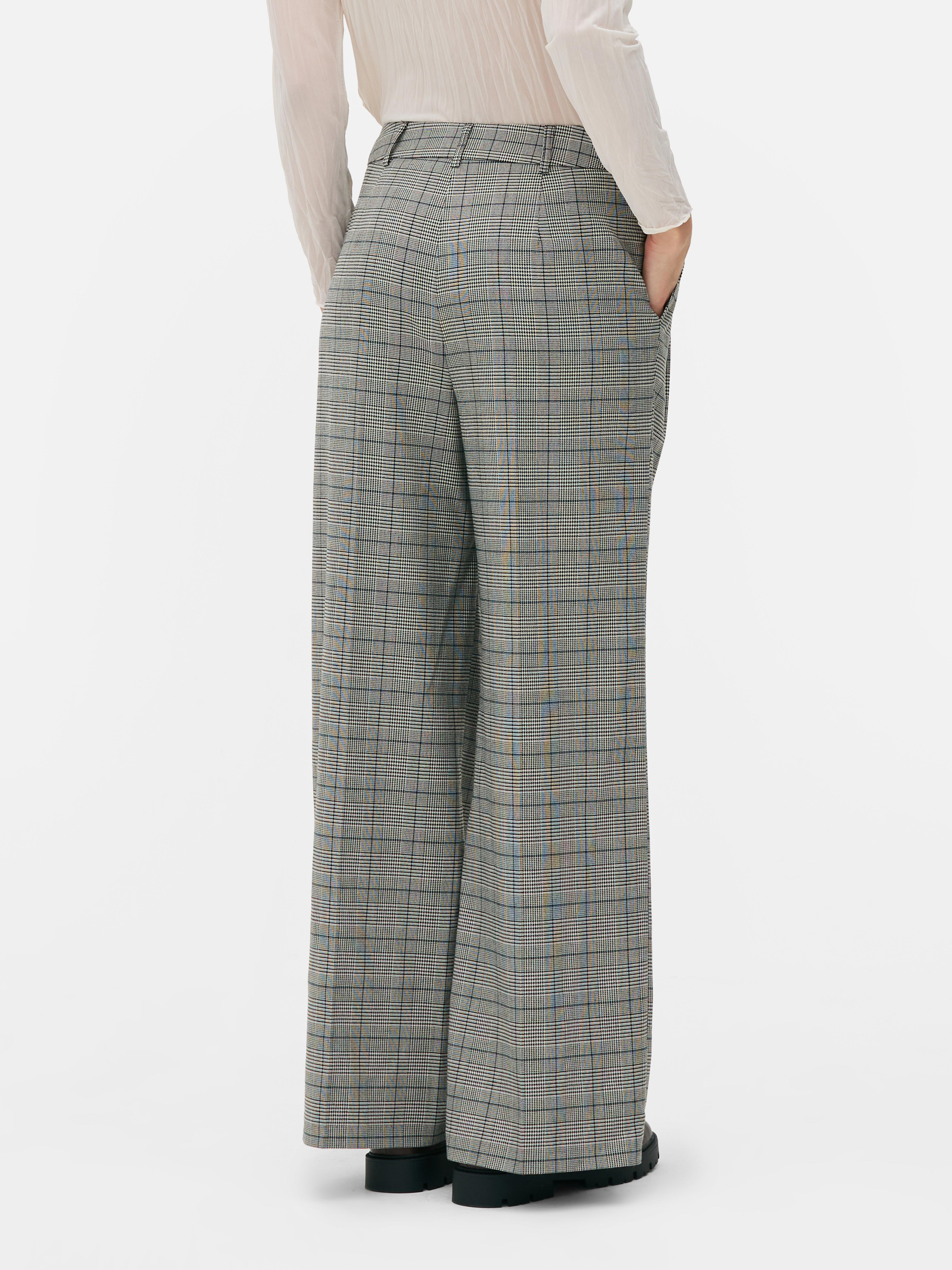 Geruite broek met plooien Rita Ora